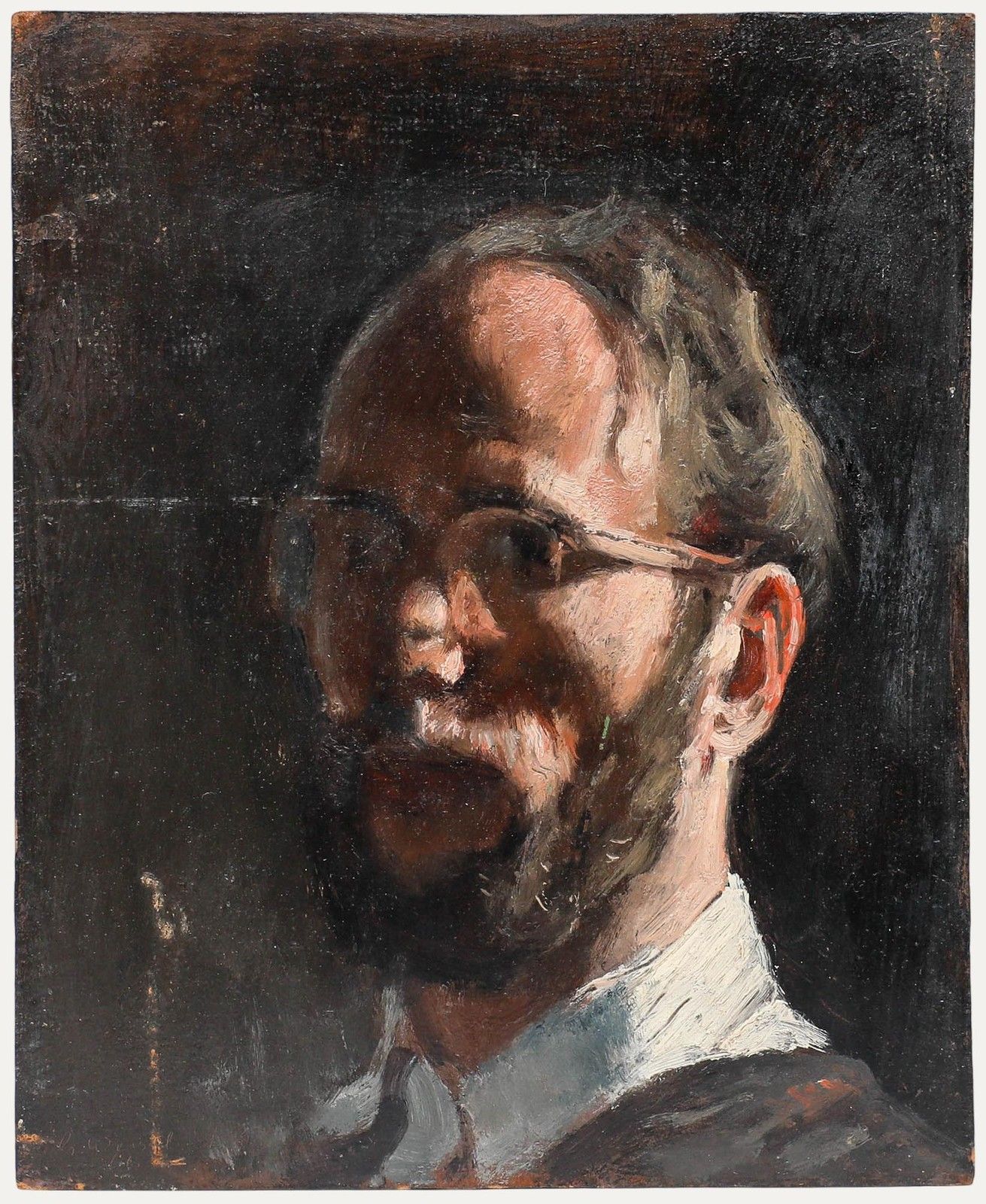 George Weissbort (1928 2013) 1966 Oil, Chiaroscuro Self Portrait