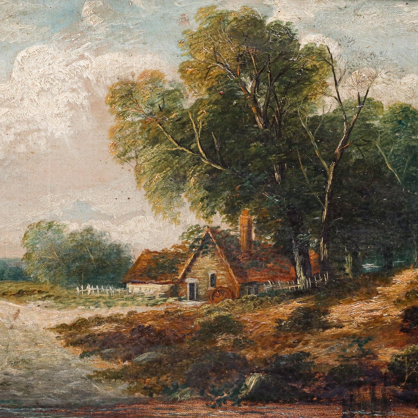 James Mcintyre (Fl.1867 C.1898)  Late 19th Century Oil, The Watermill photo Art