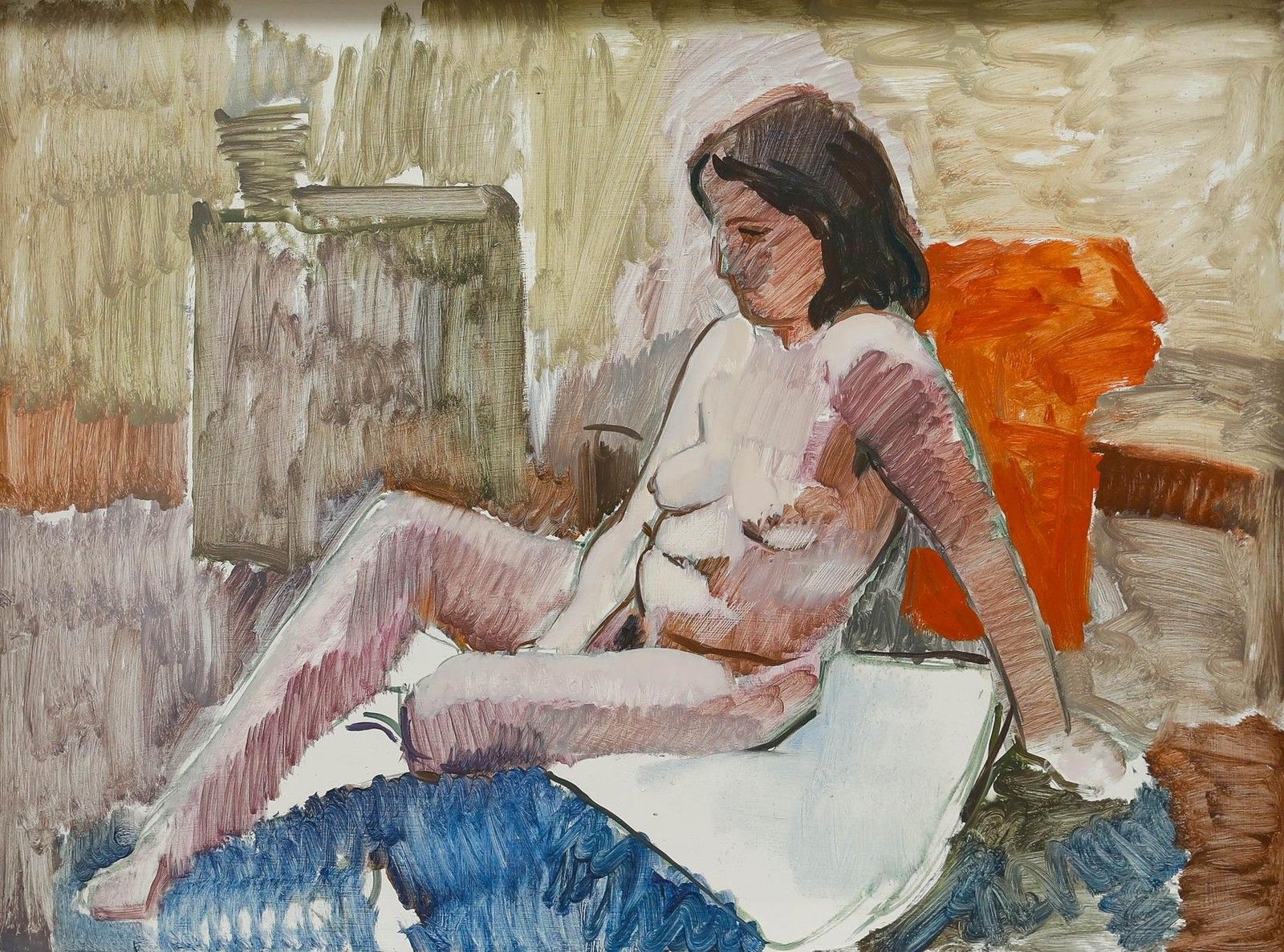 Mid 20th Century Oil Nude Lady II photo furniture