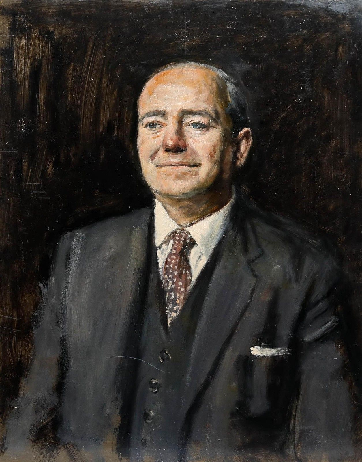 George Weissbort (1928 2013) 20th Century Oil, A Well Dressed Gentleman photo furniture