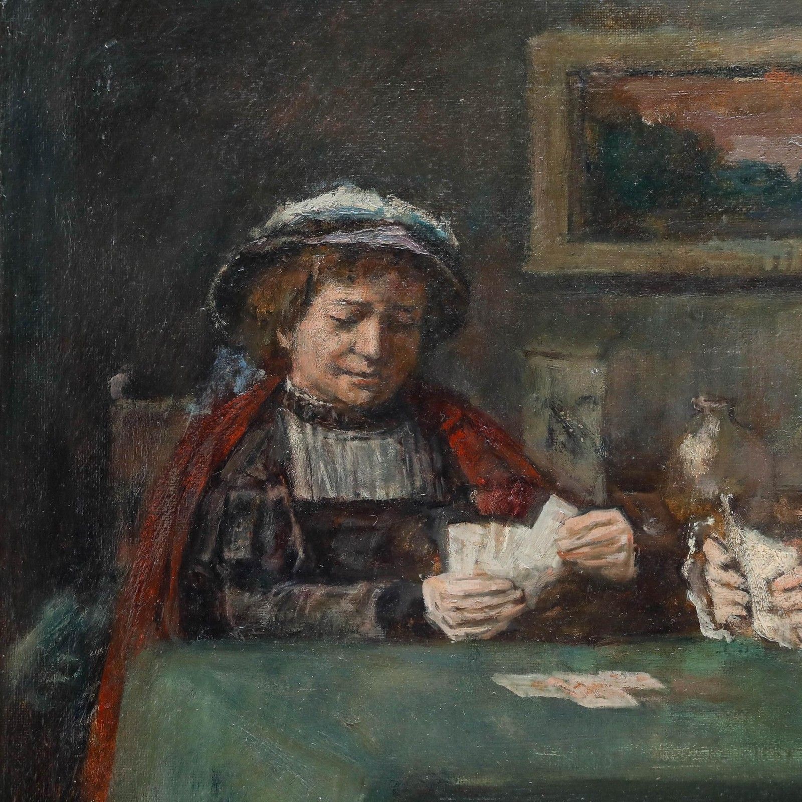 George Weissbort (1928 2013) Framed 20th Century Oil, A Ladies Game Of Cards photo 550.0
