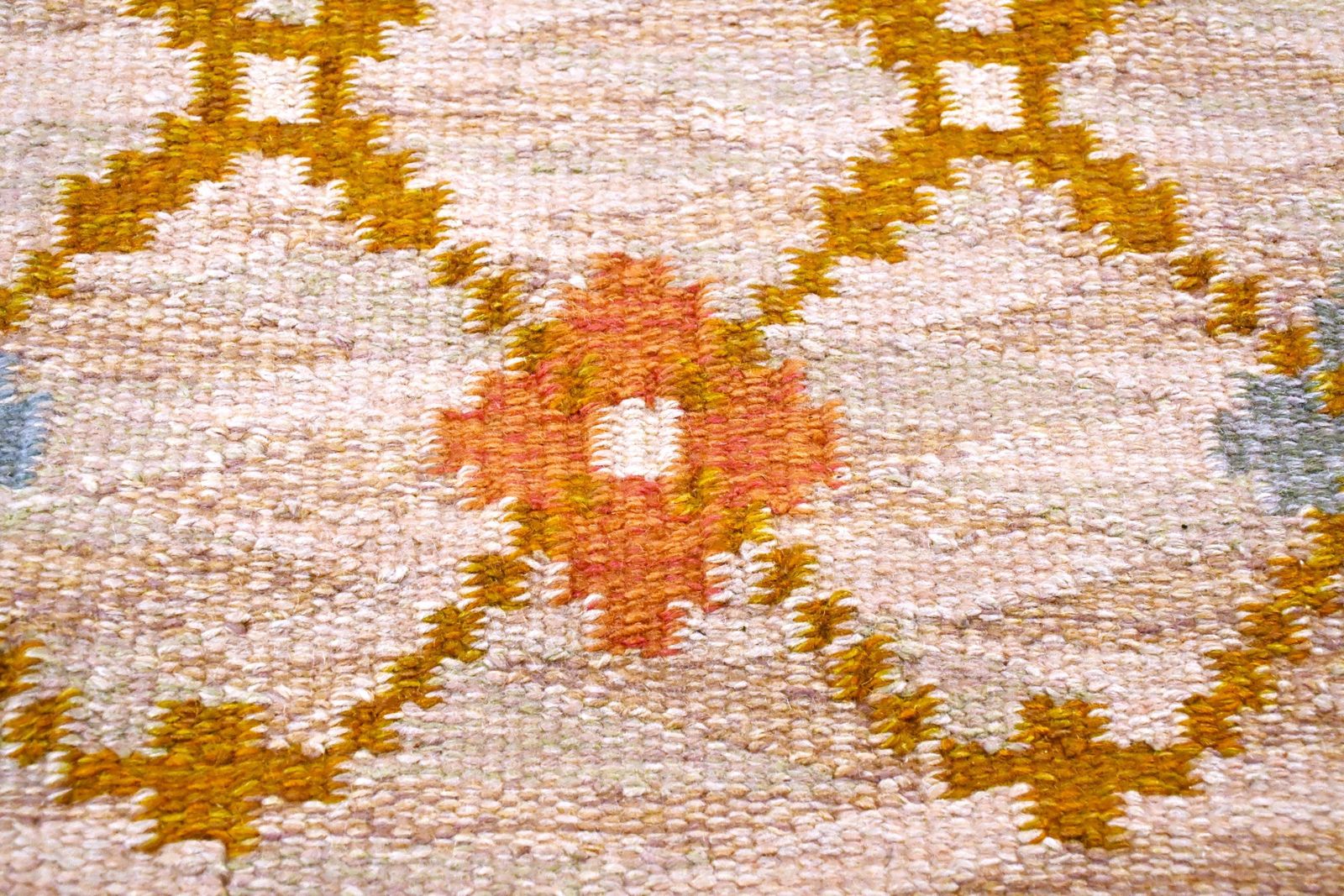 Hand Woven Flatweave Swedish Röllakan Rug By Alice Wallebäck 1950s photo Textiles