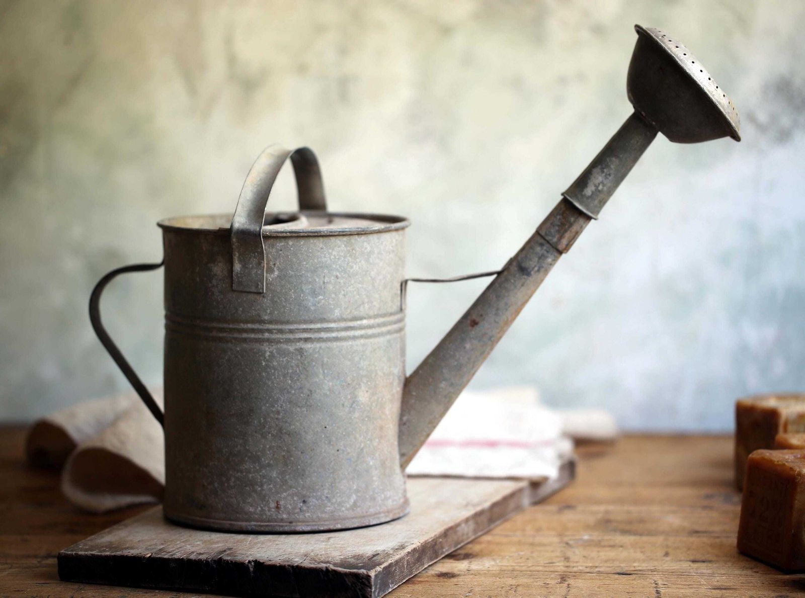 photo furniture Antique French Zinc Watering Can