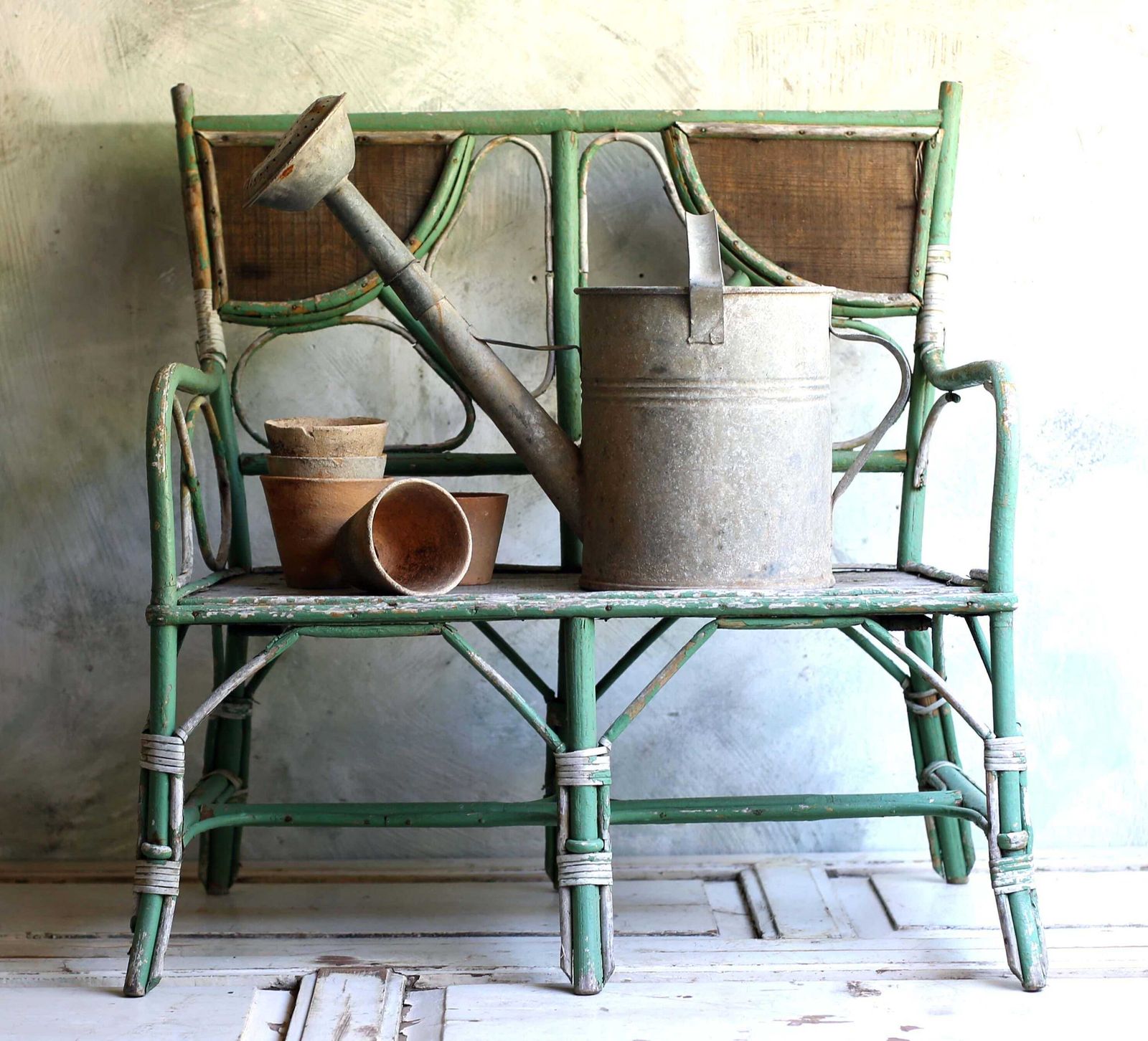 photo for sale Antique French Zinc Watering Can