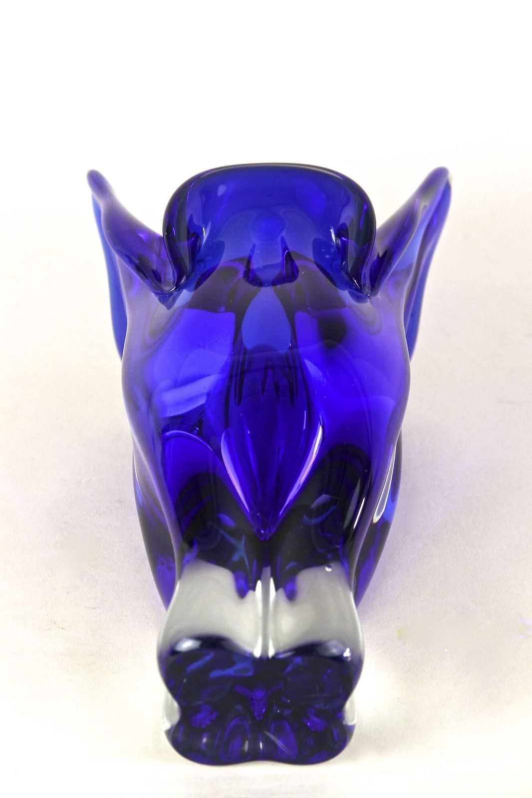 Home Decor 20th Century Dark Blue Murano Glass Vase, Sommerso Murano, Italy Ca. 1960/70 photo
