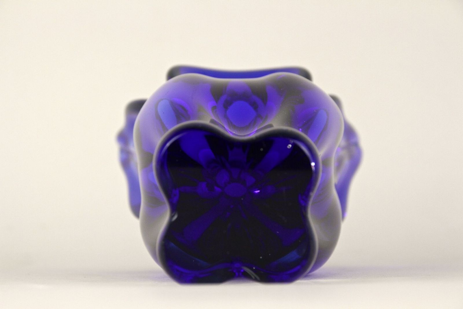 510.0 20th Century Dark Blue Murano Glass Vase, Sommerso Murano, Italy Ca. 1960/70 photo