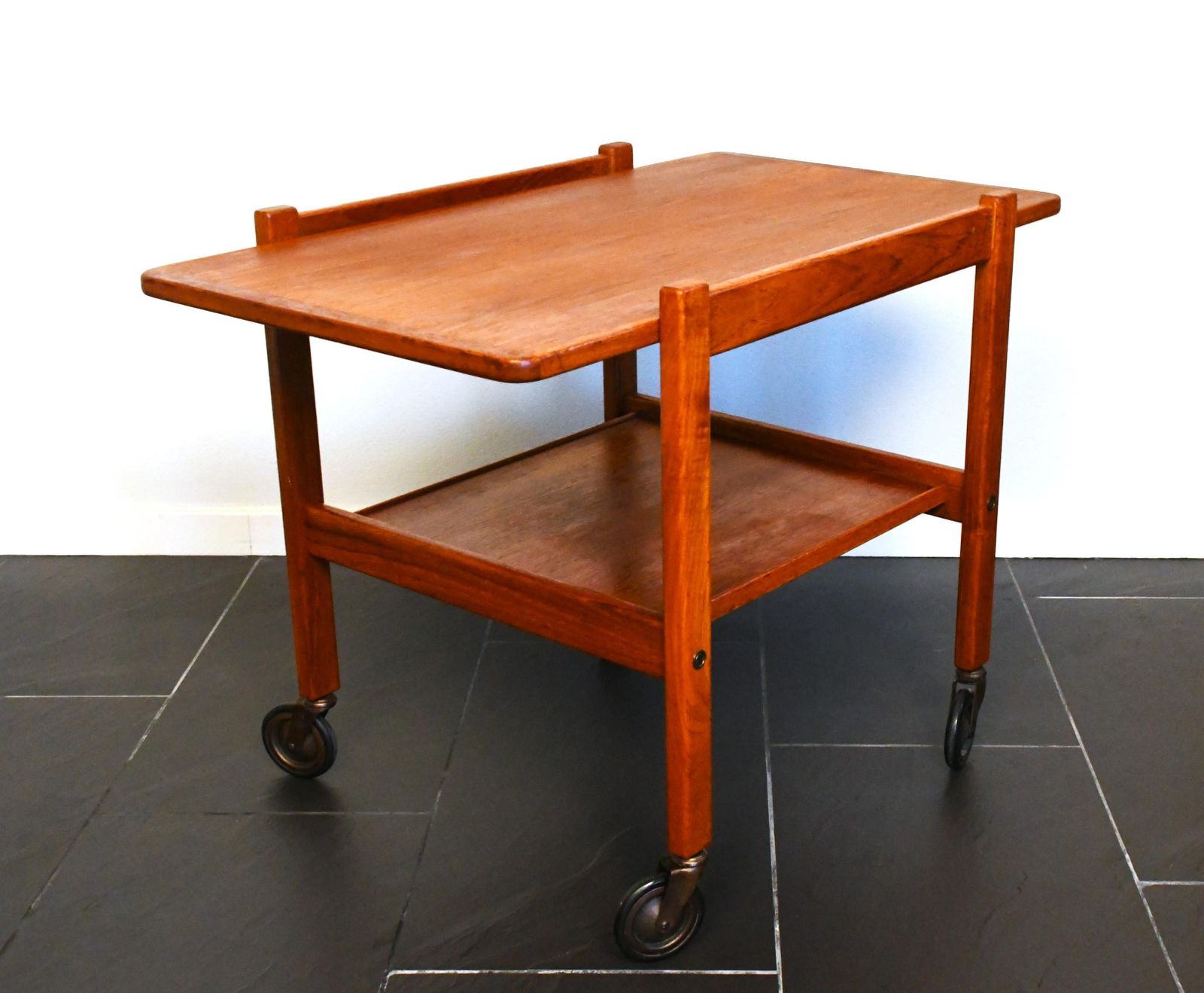 Swedish Rulle Teak Serving Cart By Källemo 1960s photo 940.0