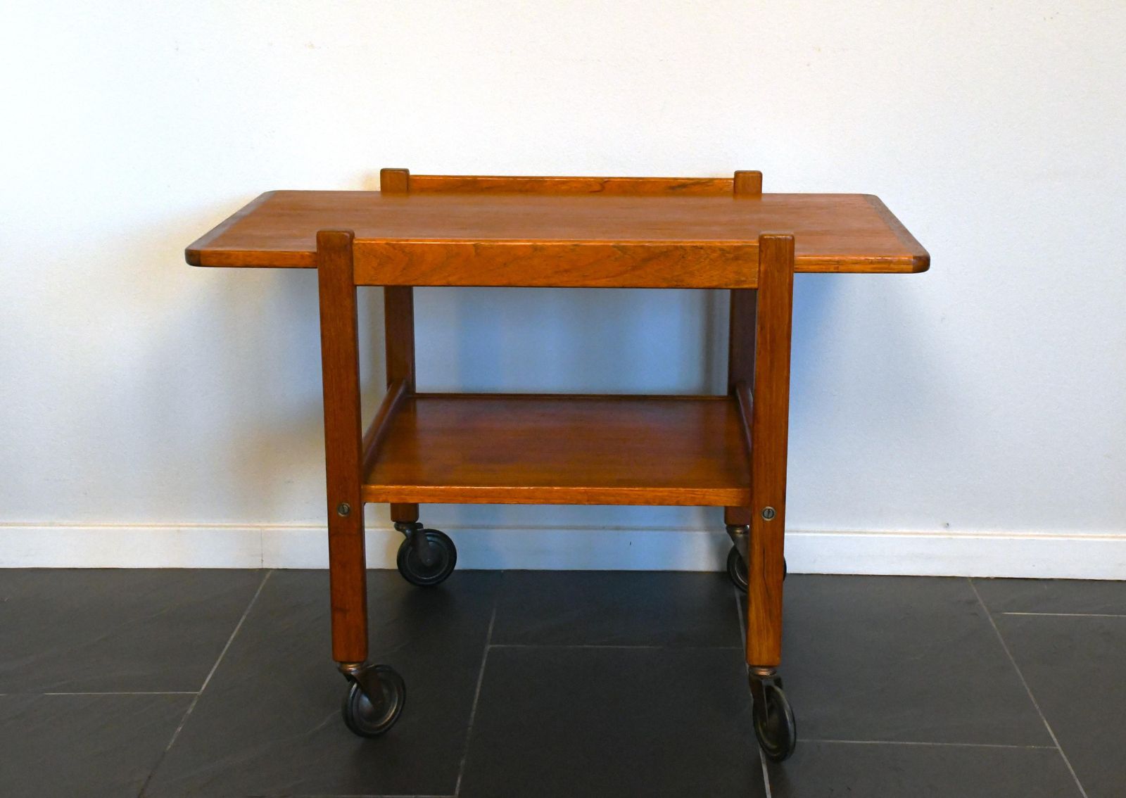 Swedish Rulle Teak Serving Cart By Källemo 1960s photo vinterior
