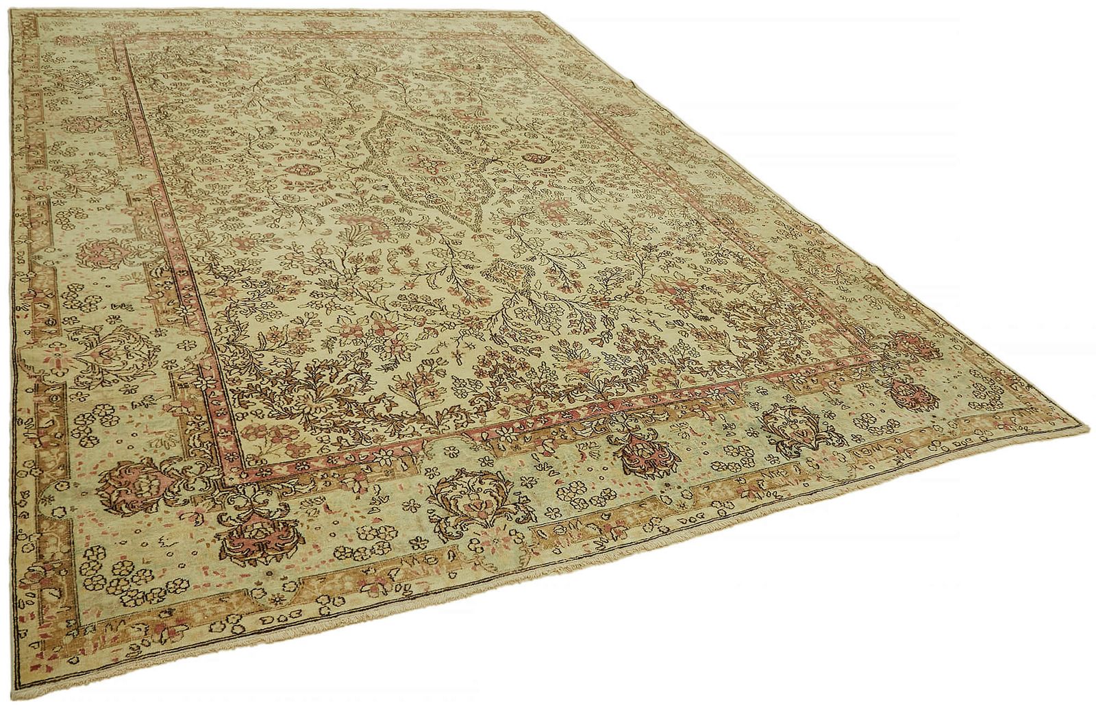 Handmade Beige Vintage Large Area Rug 363 Cm X 265 Cm photo furniture