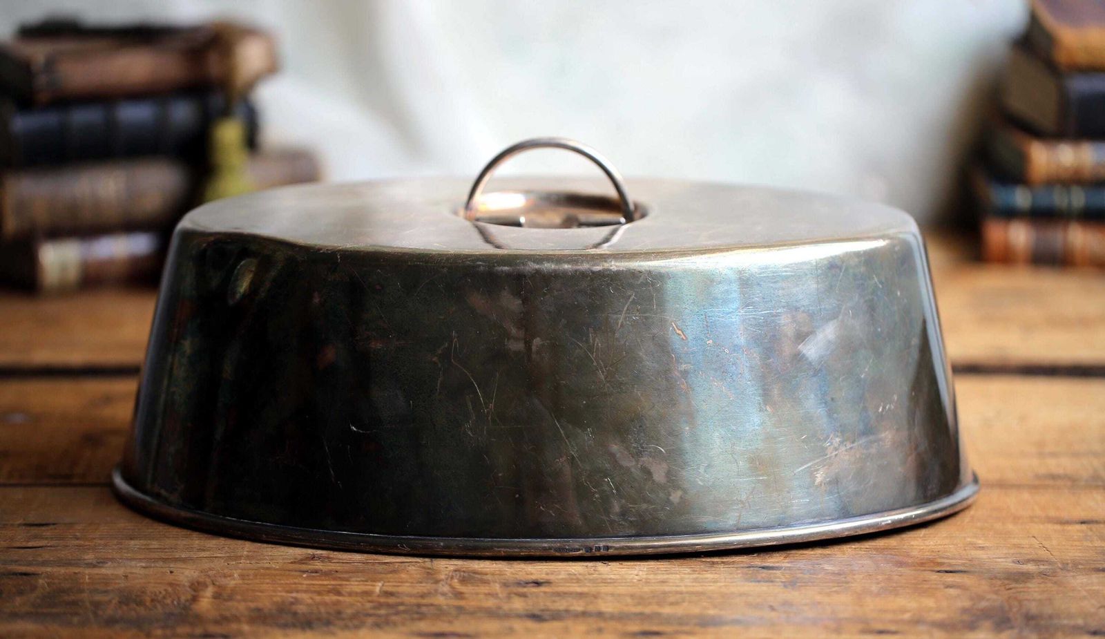 Antique Christofle Silver Plate Food Dome: French Art Deco Cloche photo 125.0