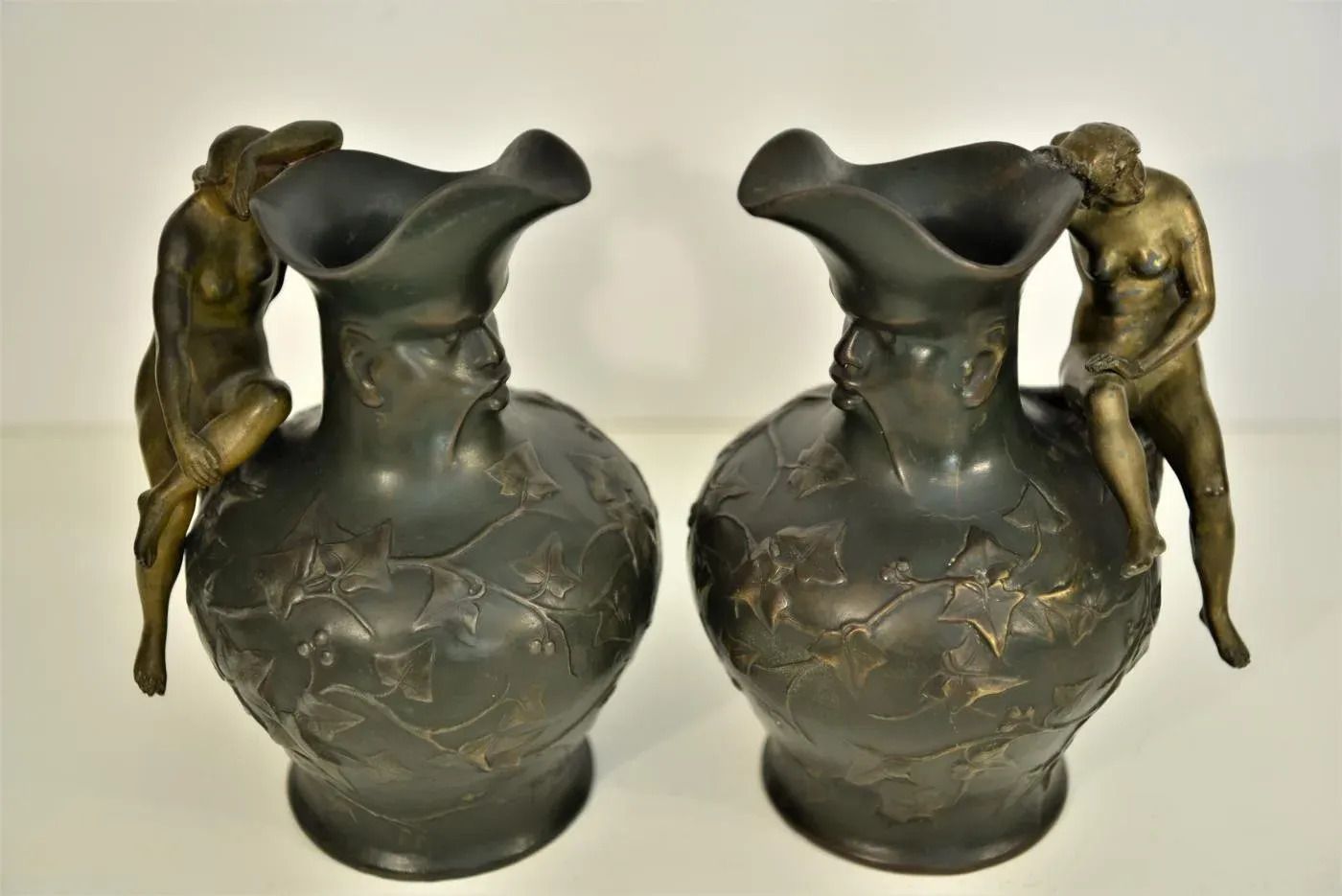 Art Nouveau Pitchers From Charles Théodore Perron, 1900s, Set Of 2 photo for sale