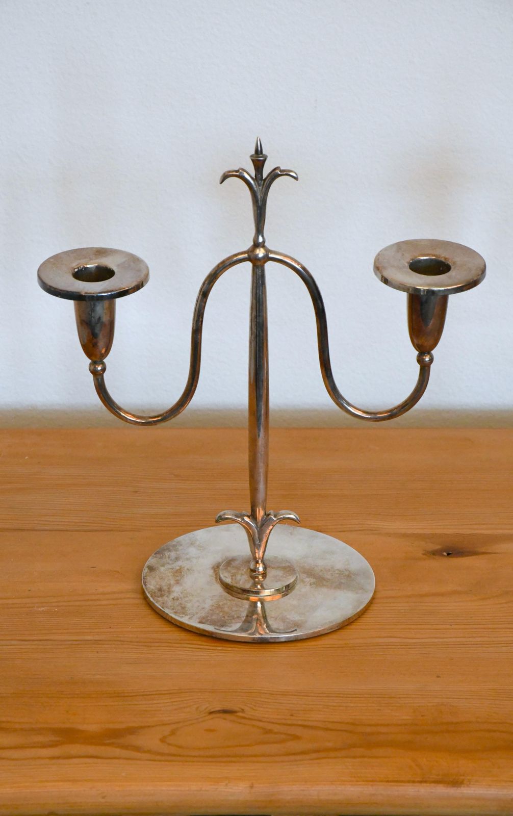 Swedish Grace Silver Plated Candelabras By Elis Bergh For C. G. Hallberg, Stockholm, 1920s, Set Of 2 photo 425.0