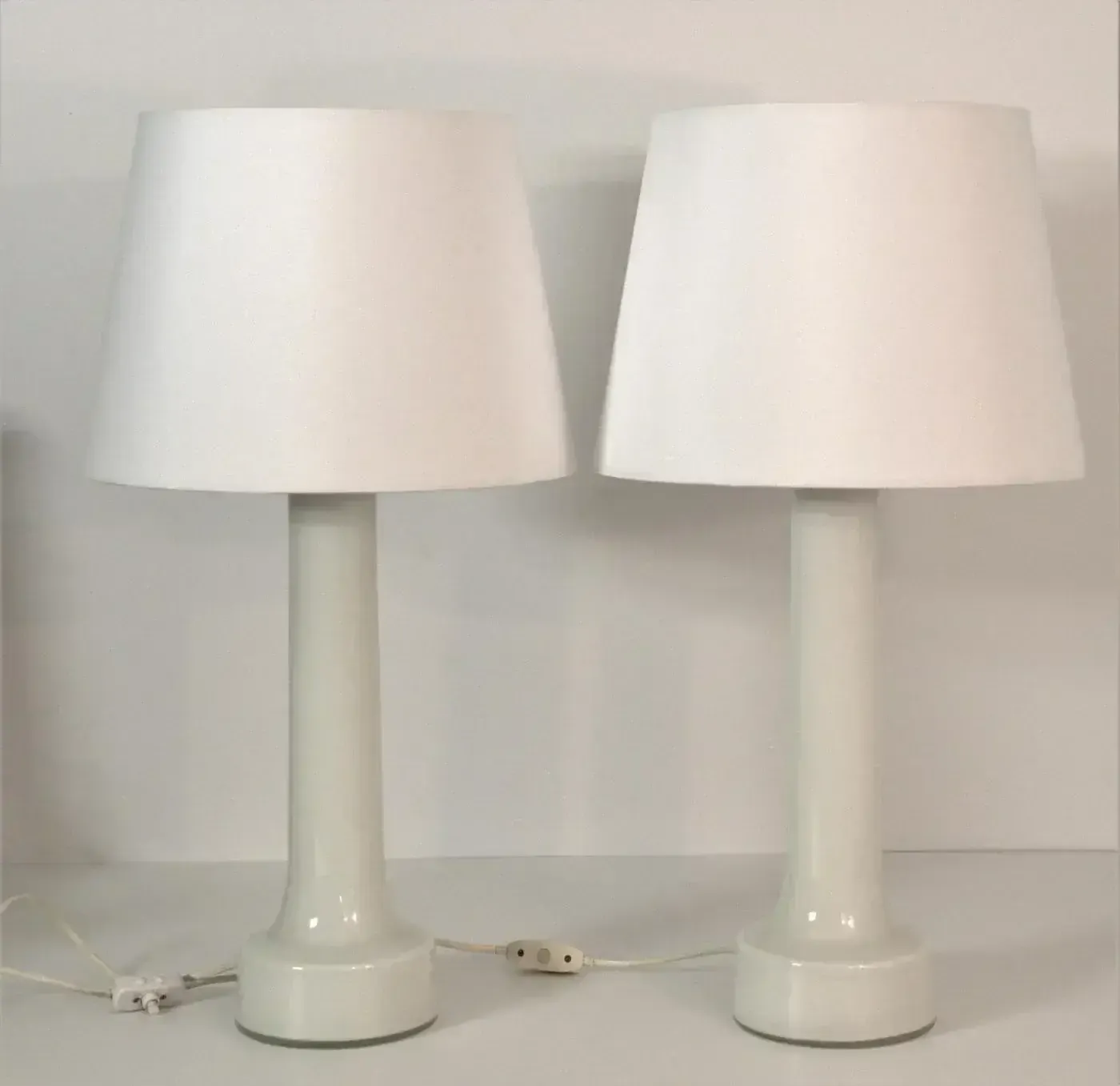 Large Art Glass Table Lamps By Bergboms, Sweden, 1960s, Set Of 2 photo vinterior