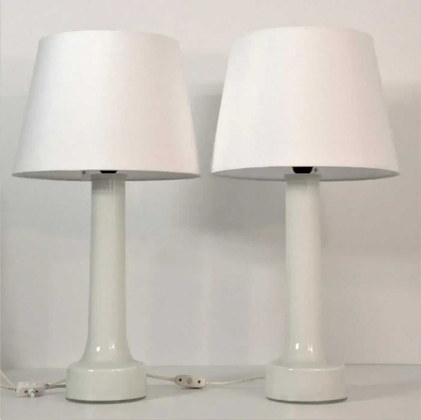 Lighting Large Art Glass Table Lamps By Bergboms, Sweden, 1960s, Set Of 2 photo
