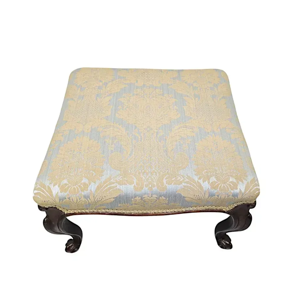 A Stunning Fully Restored 19th Century Cabriole Leg Foot Stool photo 1394.5594