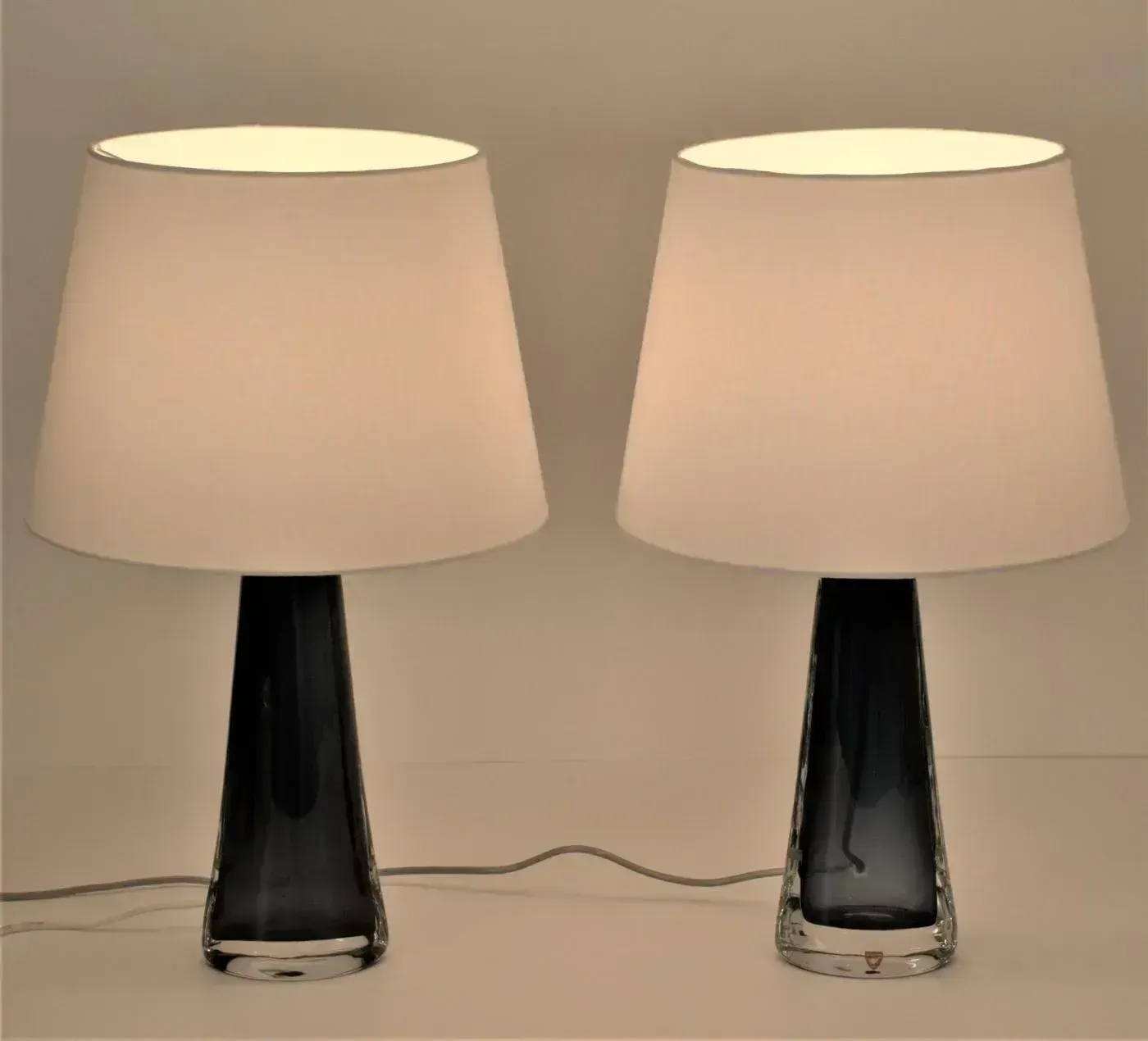 Blue Doublecoated Glass Table Lamps By Carl Fagerlund For Orrefors, 1950s, Set Of 2 photo 1771.0