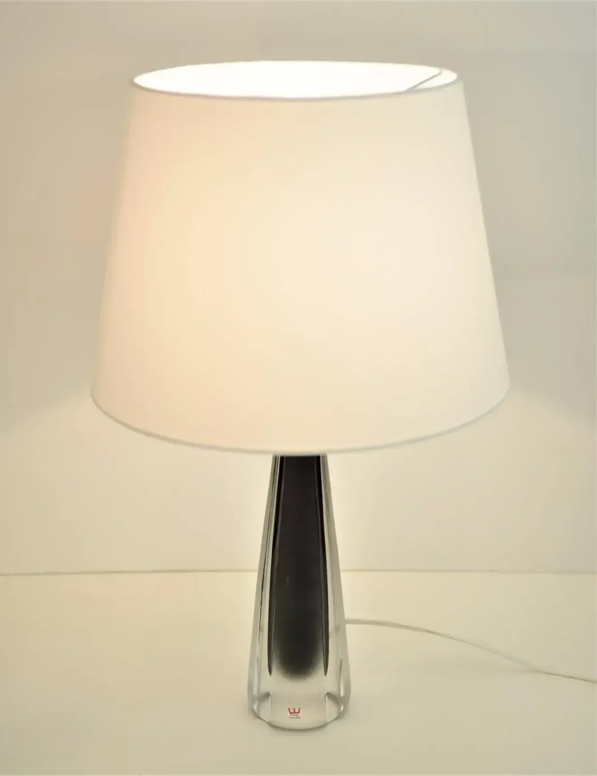 Doublecoated Frosted Glass Purple Core Table Lamps By Kosta, Sweden, Set Of 2 photo vinterior