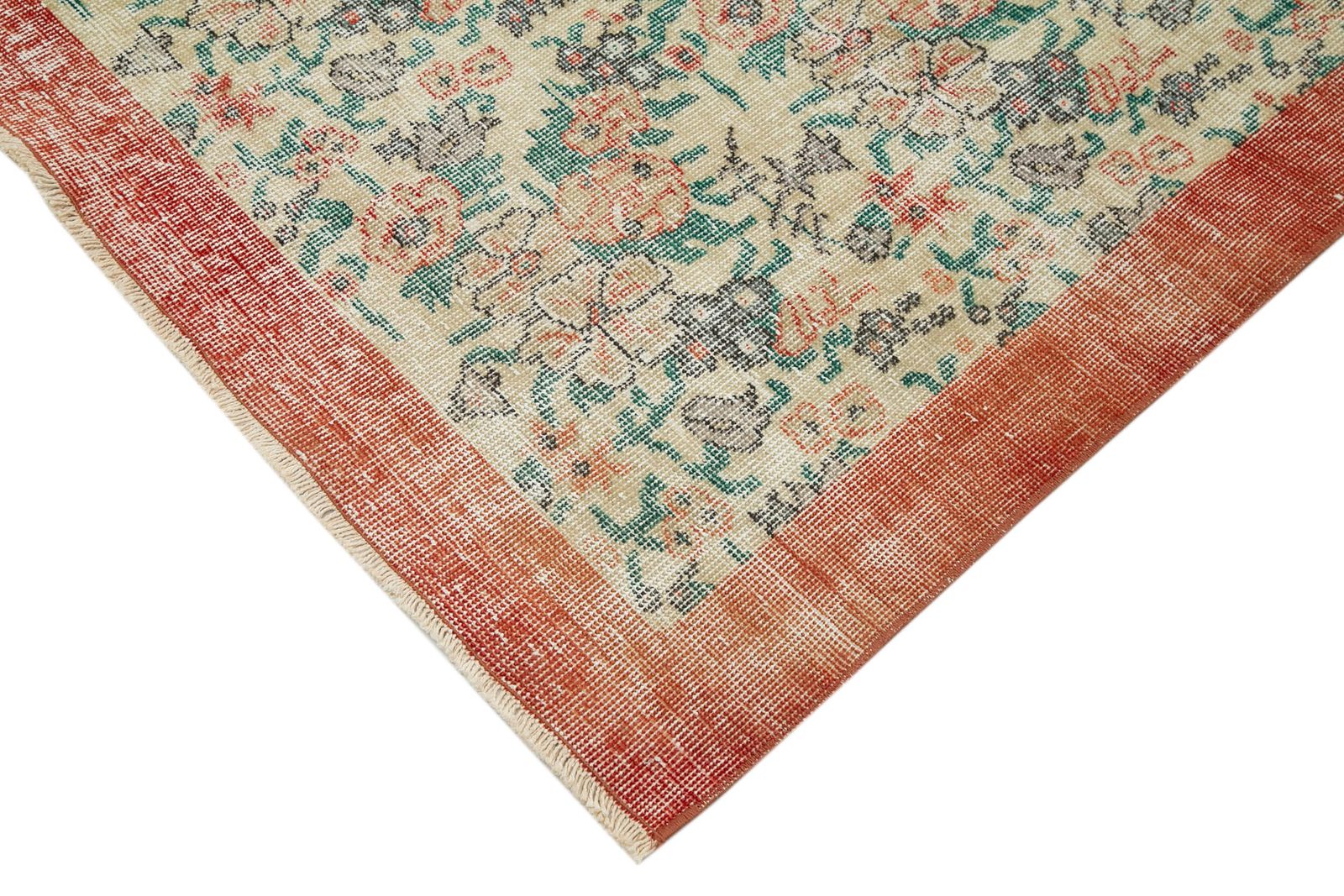 Handmade Beige Turkish Vintage Area Rug 213 Cm X 310 Cm photo Textiles