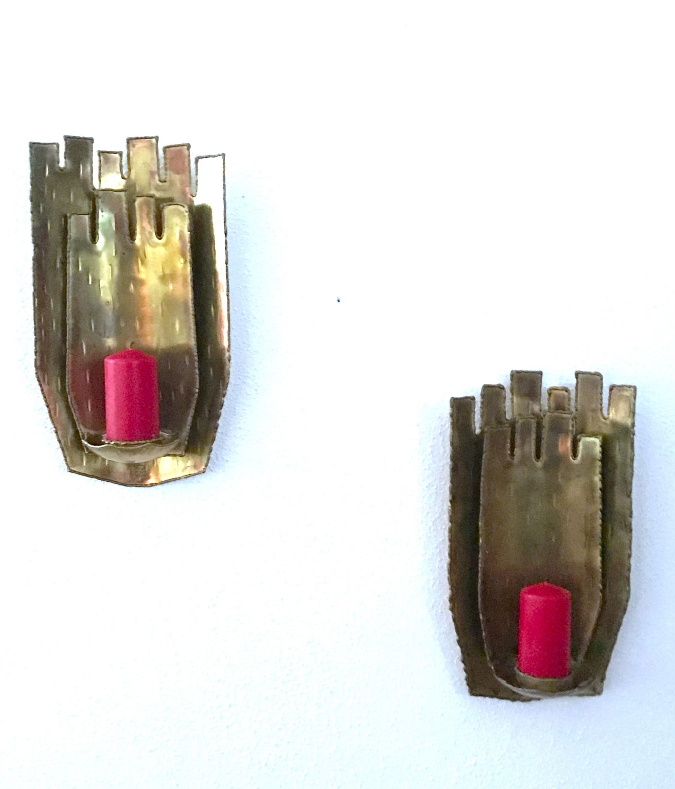Brutalist Swedish Brass Sconces The Elephant By Claes Giertta, 1980s, Set Of 2 photo buy