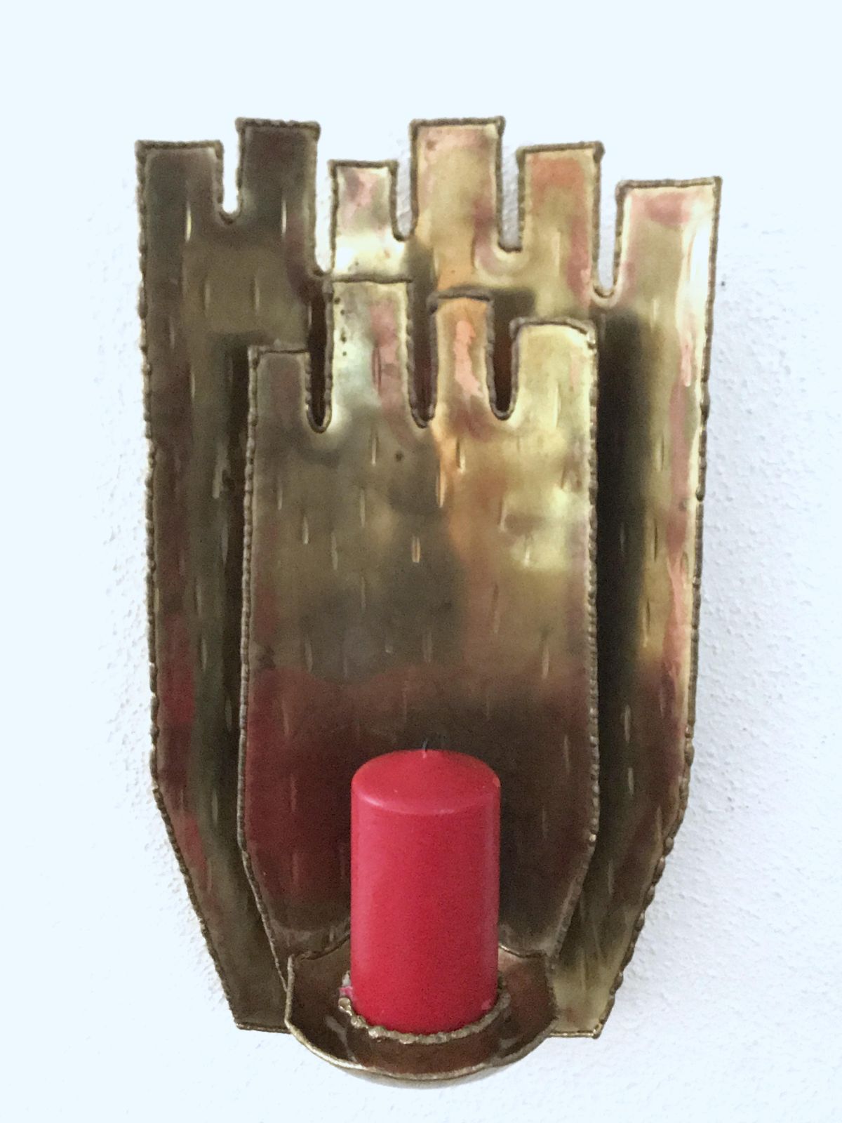 Brutalist Swedish Brass Sconces The Elephant By Claes Giertta, 1980s, Set Of 2 photo vintage