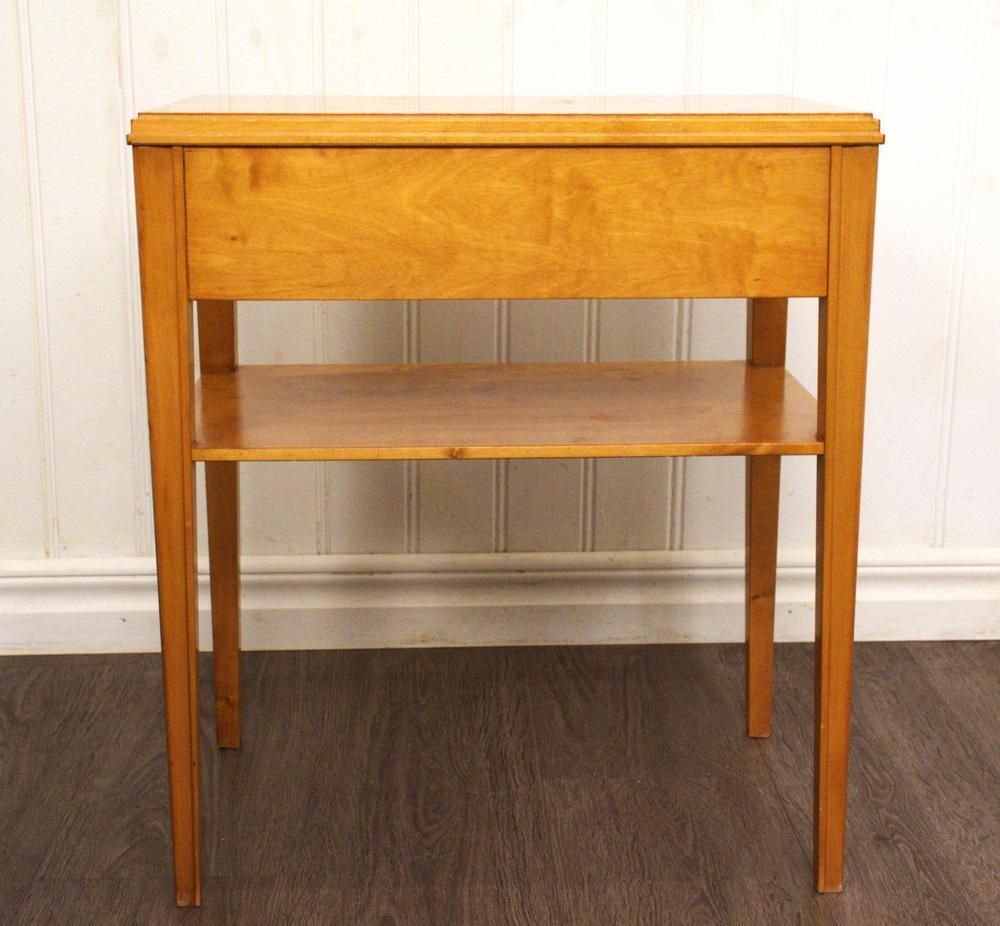 Furniture Vintage Swedish Bedside Tables In Walnut And Birch, 1940s, Set Of 2 photo