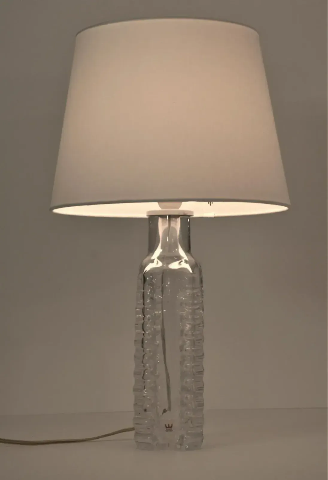 Art Glass Table Lamp By Gustav Leek For Kosta, Sweden, 1960s photo Lighting