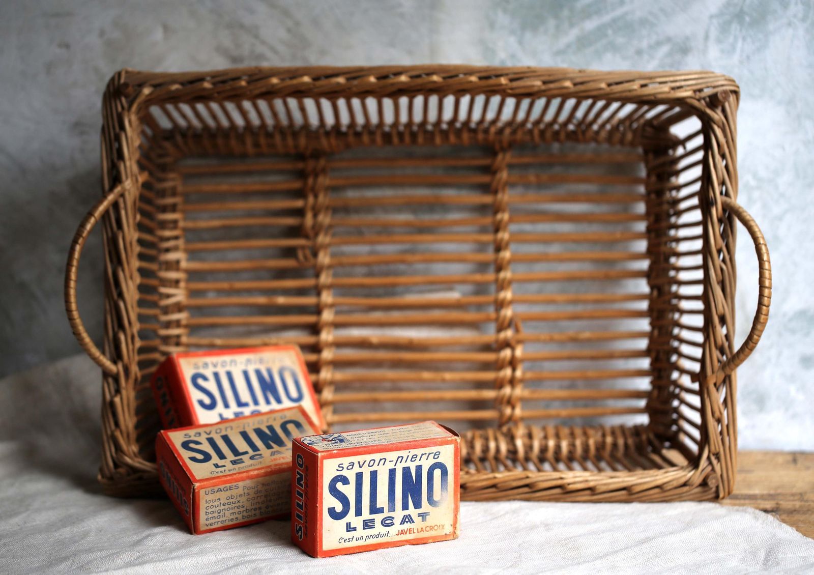 3 Antique Soaps French Silino Soap Boxes Advertising Savon Pierre photo Home Decor