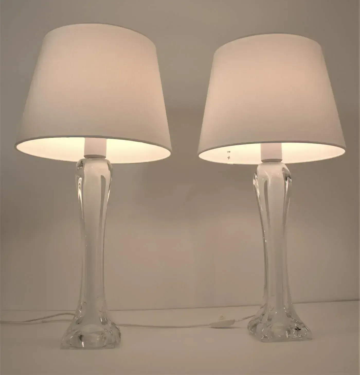 Large Art Glass Table Lamp By Paul Kedelv For Flygsfors, 1950s photo for sale