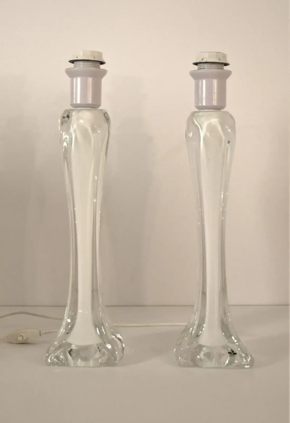 Large Art Glass Table Lamp By Paul Kedelv For Flygsfors, 1950s photo 1521.0