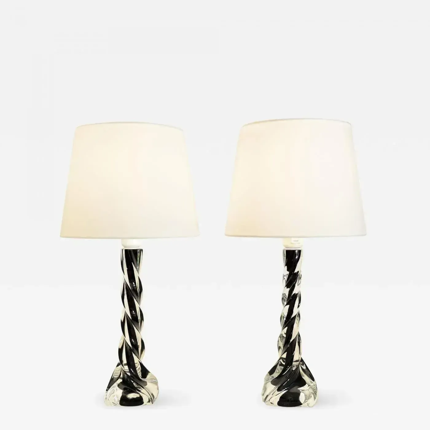 photo for sale Table Lamps By Paul Kedelv For Flygsfors Glasbruk, 1950s, Set Of 2