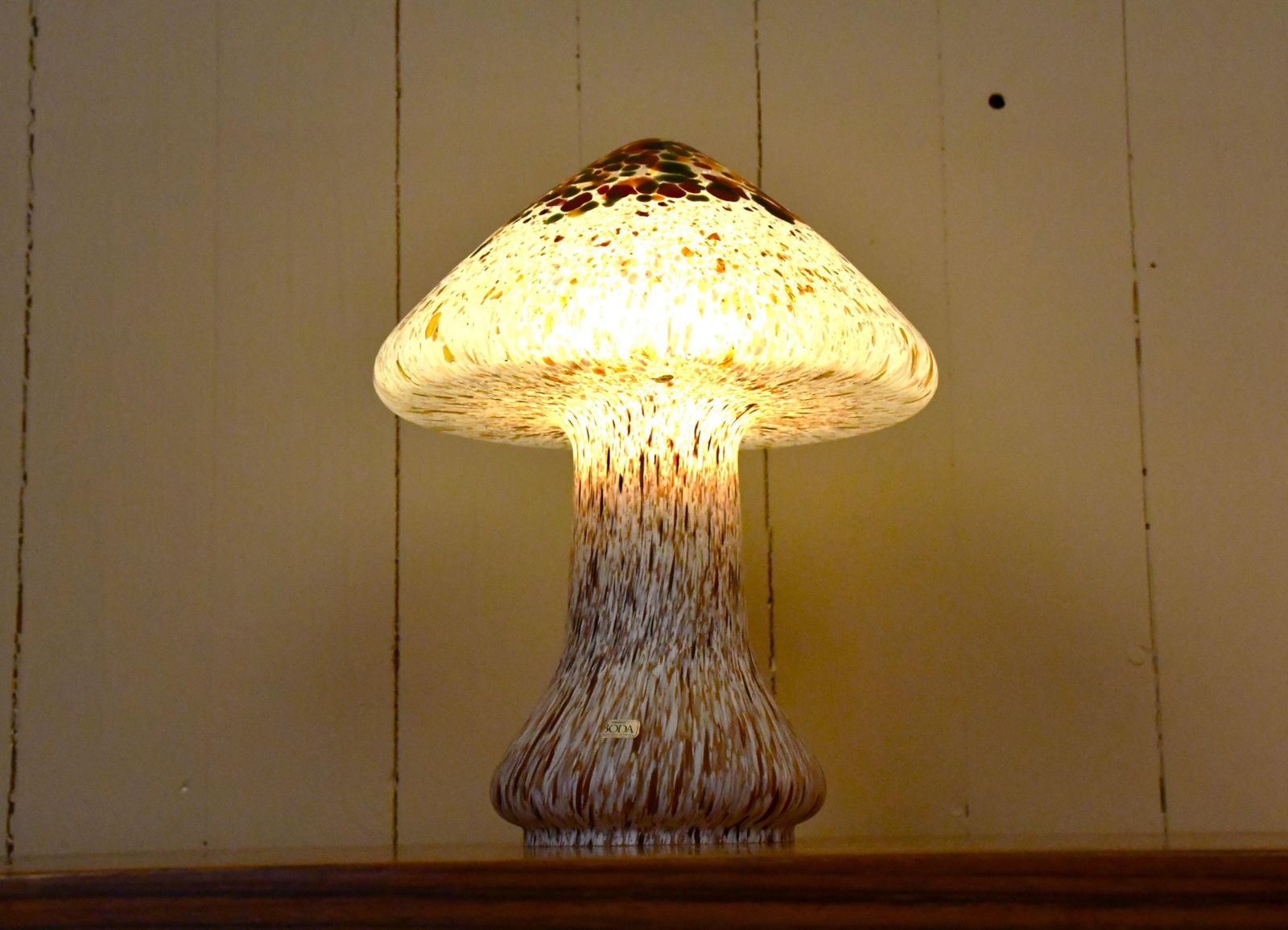 photo furniture Swedish Artglass Mushroom Shaped Table Lamps By Monica Backström For Kosta Boda, 1970s, Set Of 2