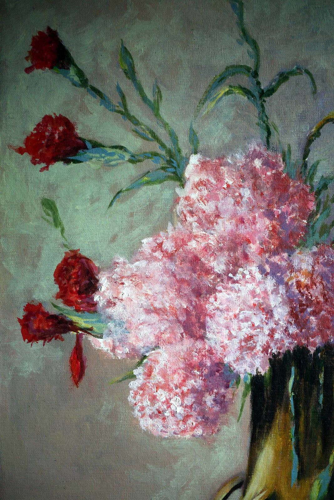 French Floral Oil Painting Vintage Art Flowers Still Life R Millet photo Art