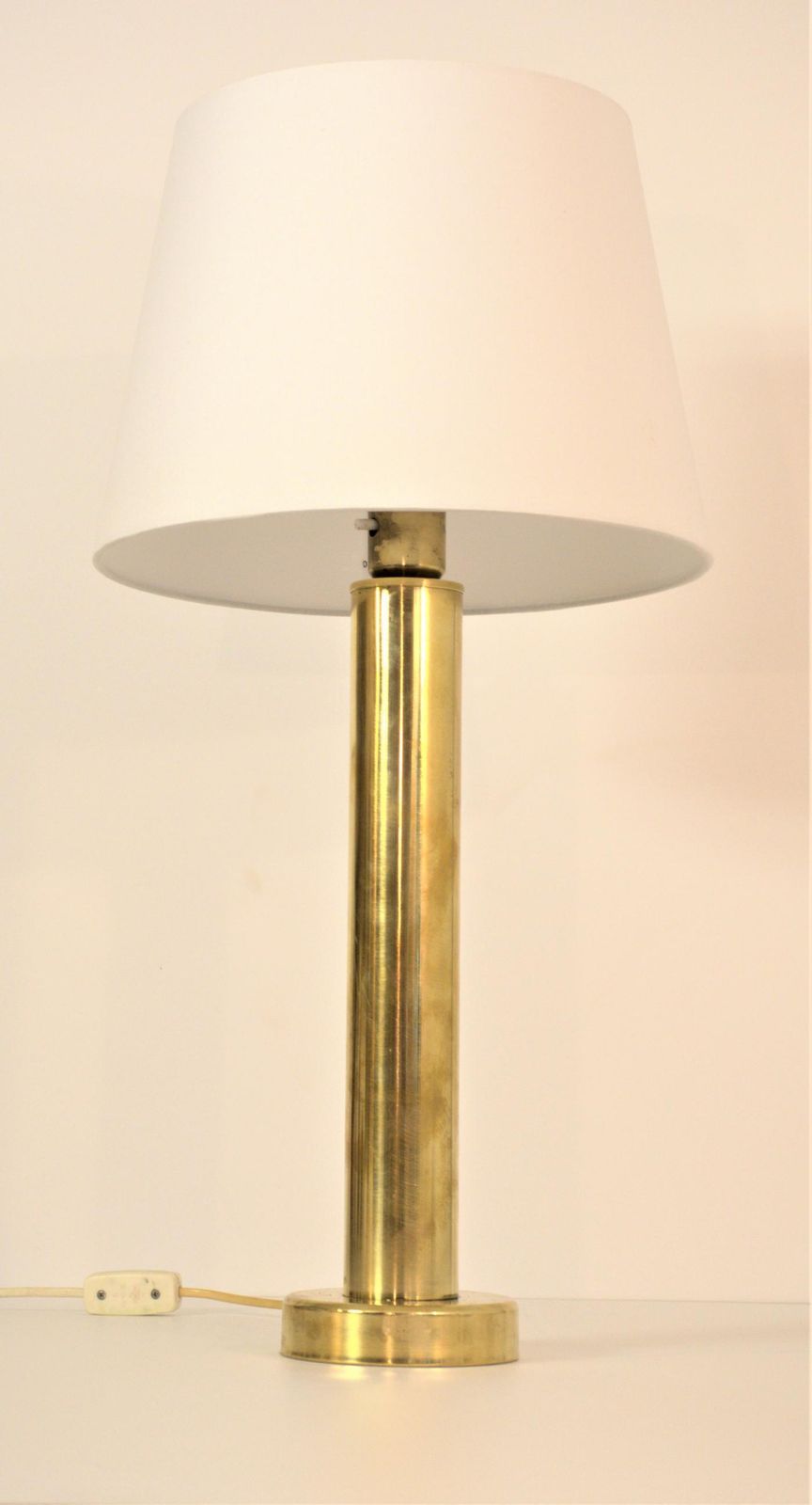 Large Swedish Modern Brass Table Lamps By Kosta Elarmatur, 1940s, Set Of 2 photo vinterior