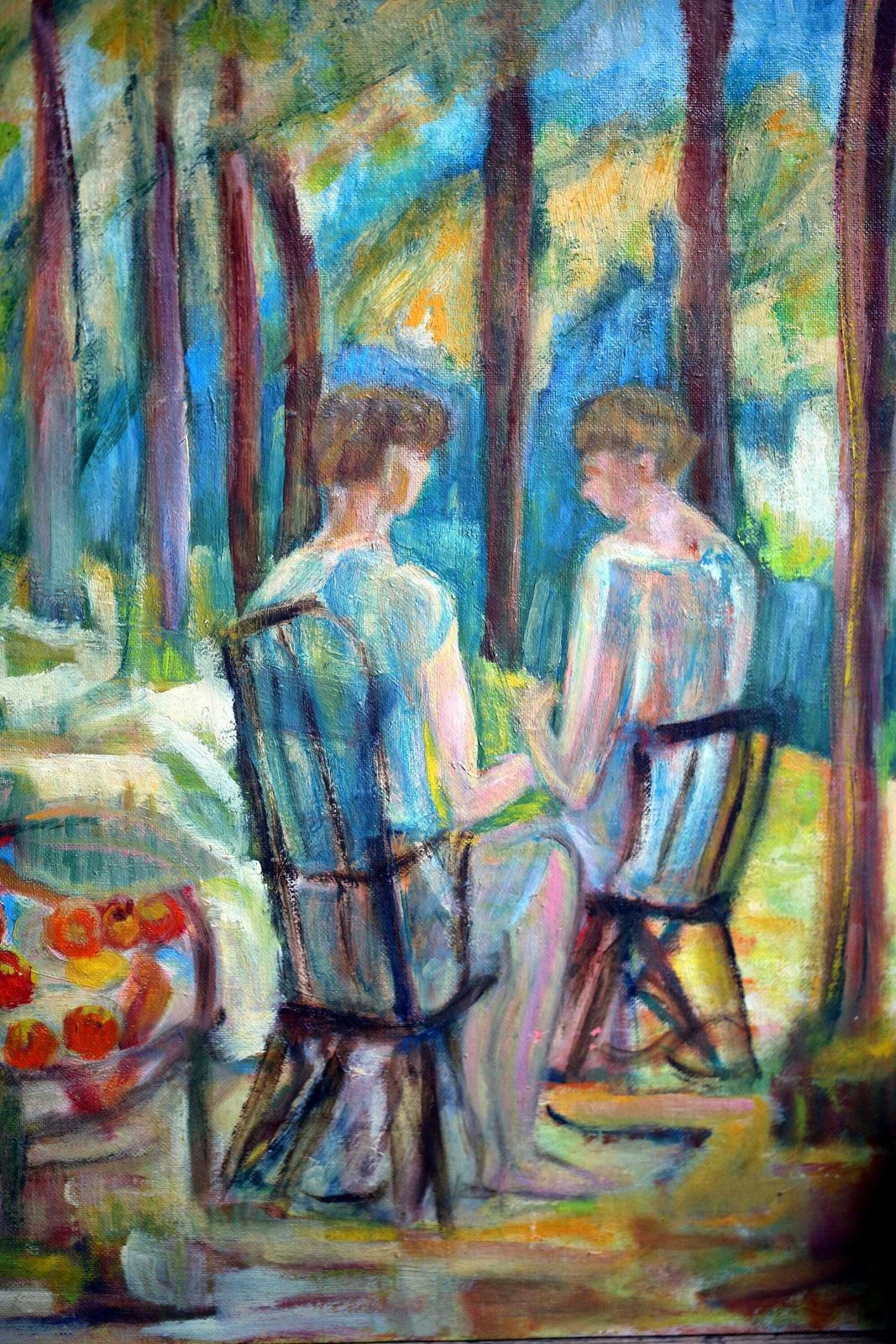 Original Landscape Oil Painting Impressionist Woodland Scene Picture G Mayens photo Art
