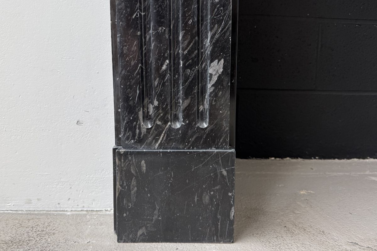 Antique Regency Fireplace Surround In Black Ashburton Marble photo vintage