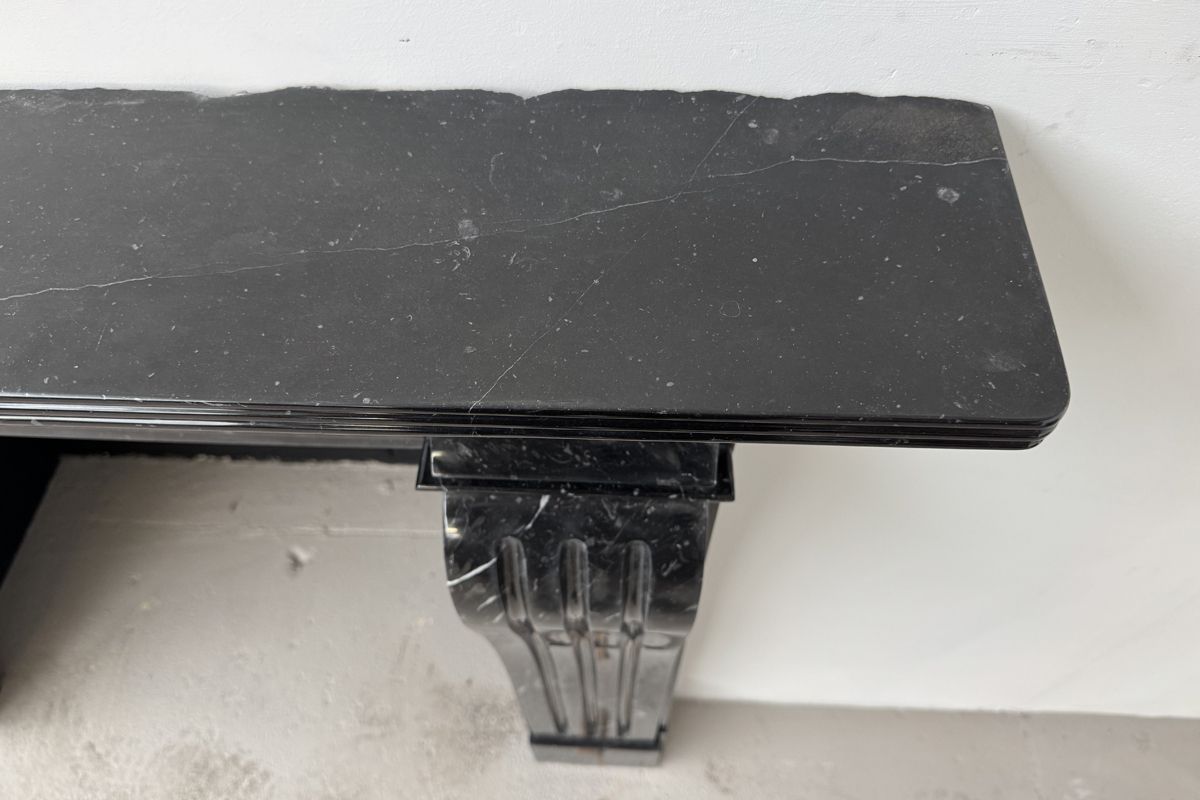 photo for sale Antique Regency Fireplace Surround In Black Ashburton Marble