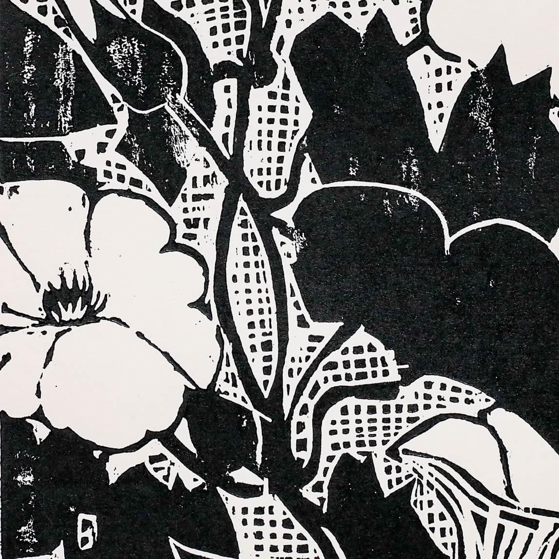 Jim Munnion Contemporary Woodcut, Convolvulus photo for sale