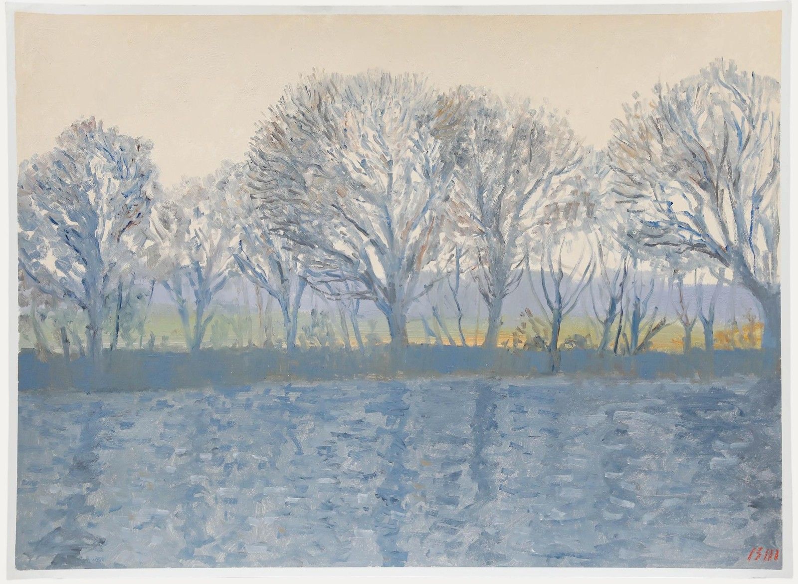 Bernard Myers (1925 2007) Contemporary Oil, The Thames In Spring