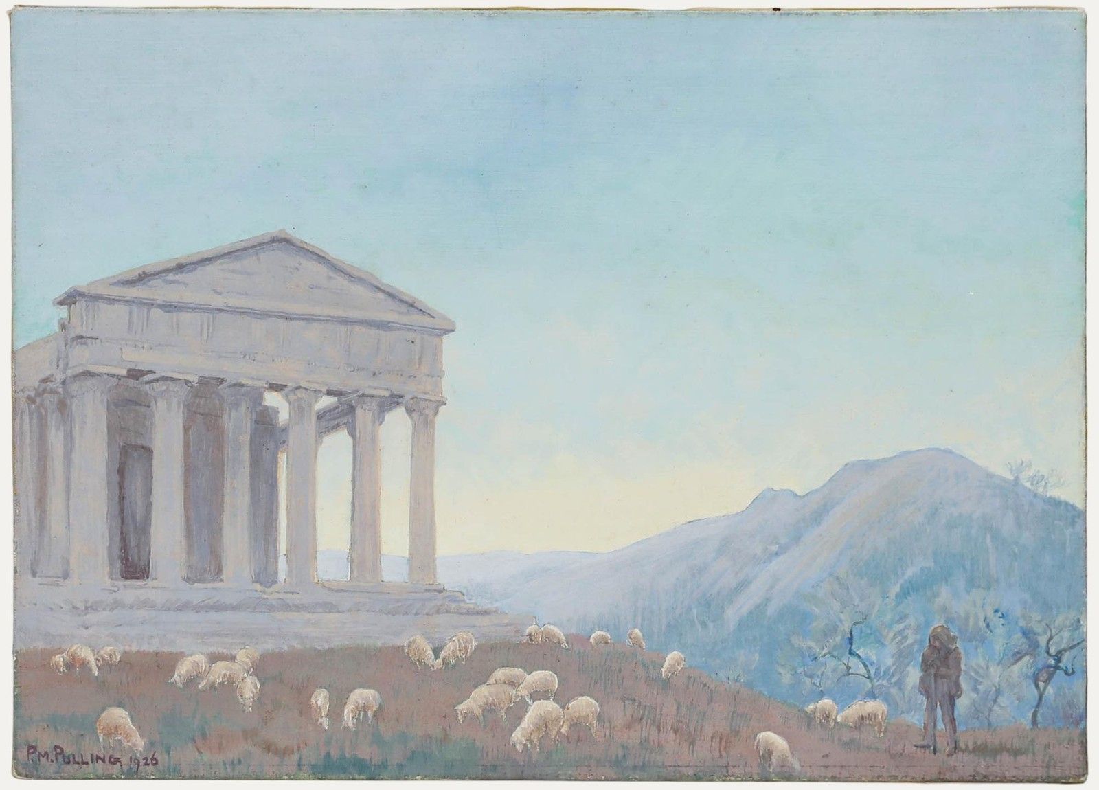 Phyllis Mary Pulling (1892 1951) 1926 Gouache, Sicilian Pastoral