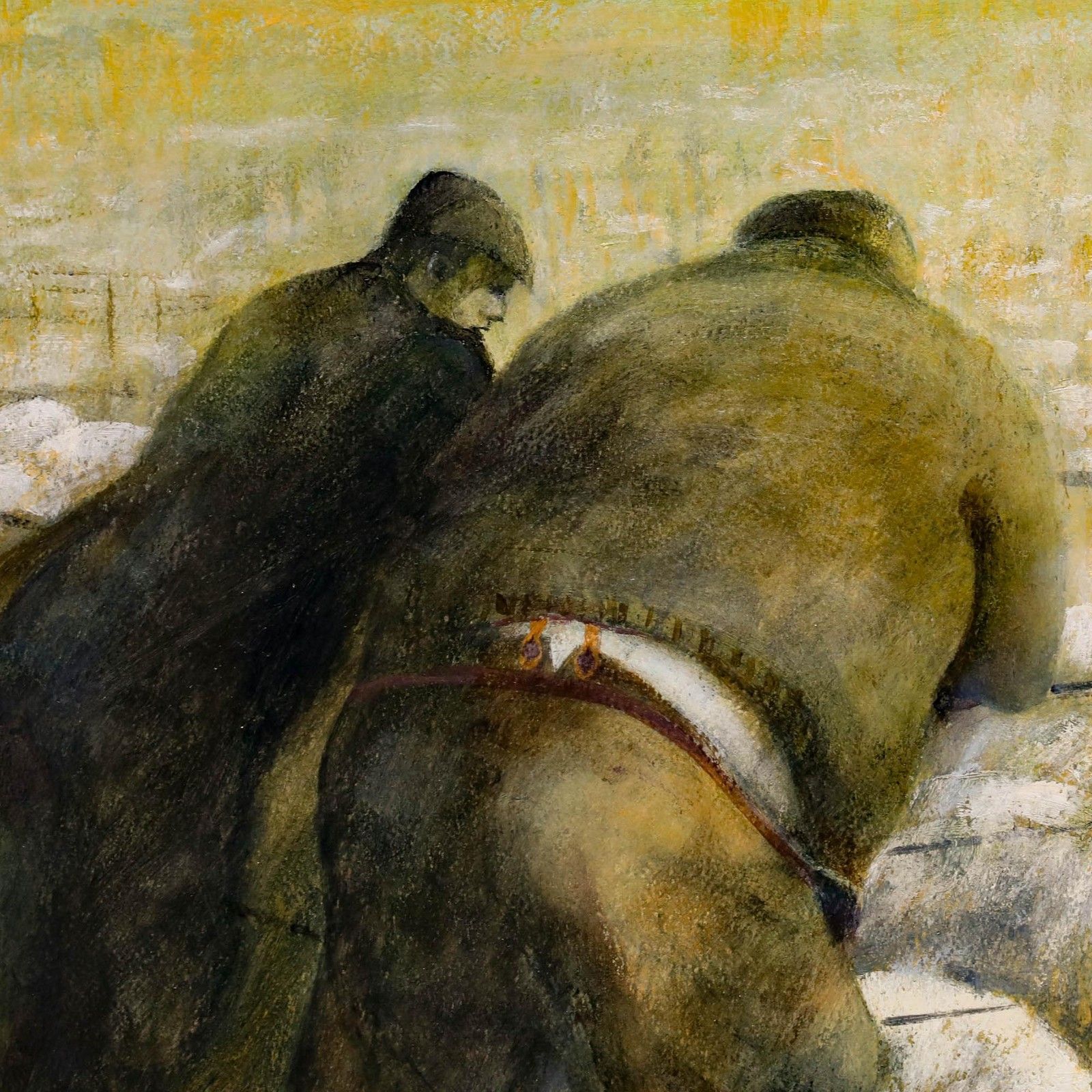 Ken Hildrew (B.1934) 20th Century Acrylic, Conversation Yarde Down Exmoor photo Art