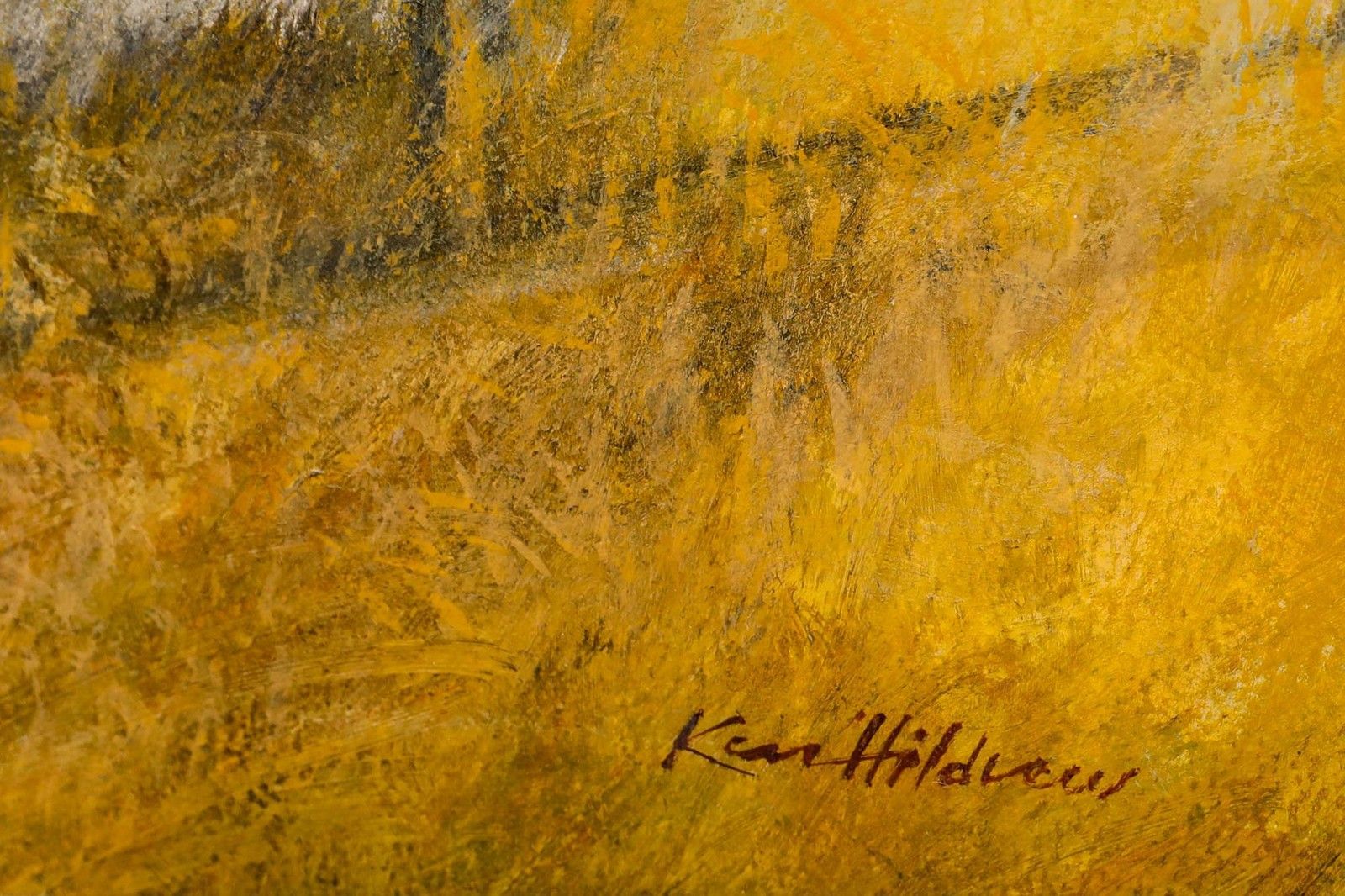 Ken Hildrew (B.1934) 20th Century Acrylic, Conversation Yarde Down Exmoor photo vinterior