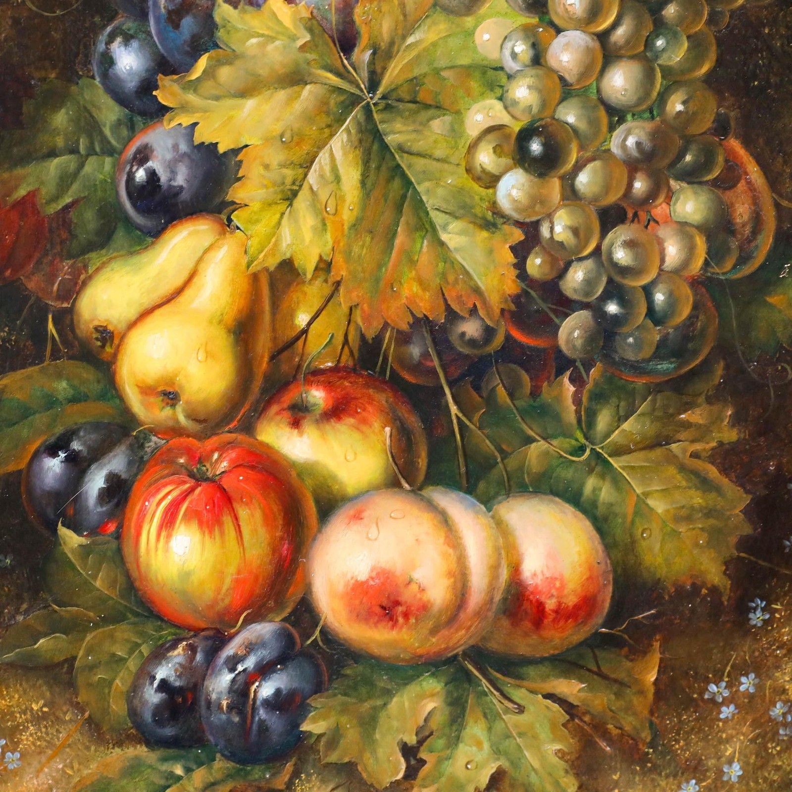 Keith Cresswell (1940 1989) Framed 20th Century Oil, Fruit In A Forset photo Art