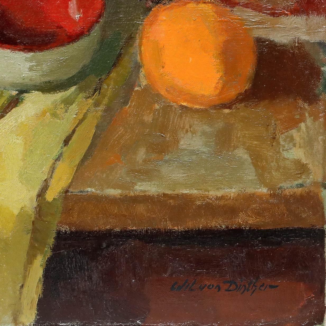 Wil Van Dinther (1917 1997) Mid 20th Century Oil, A Bountiful Table photo buy