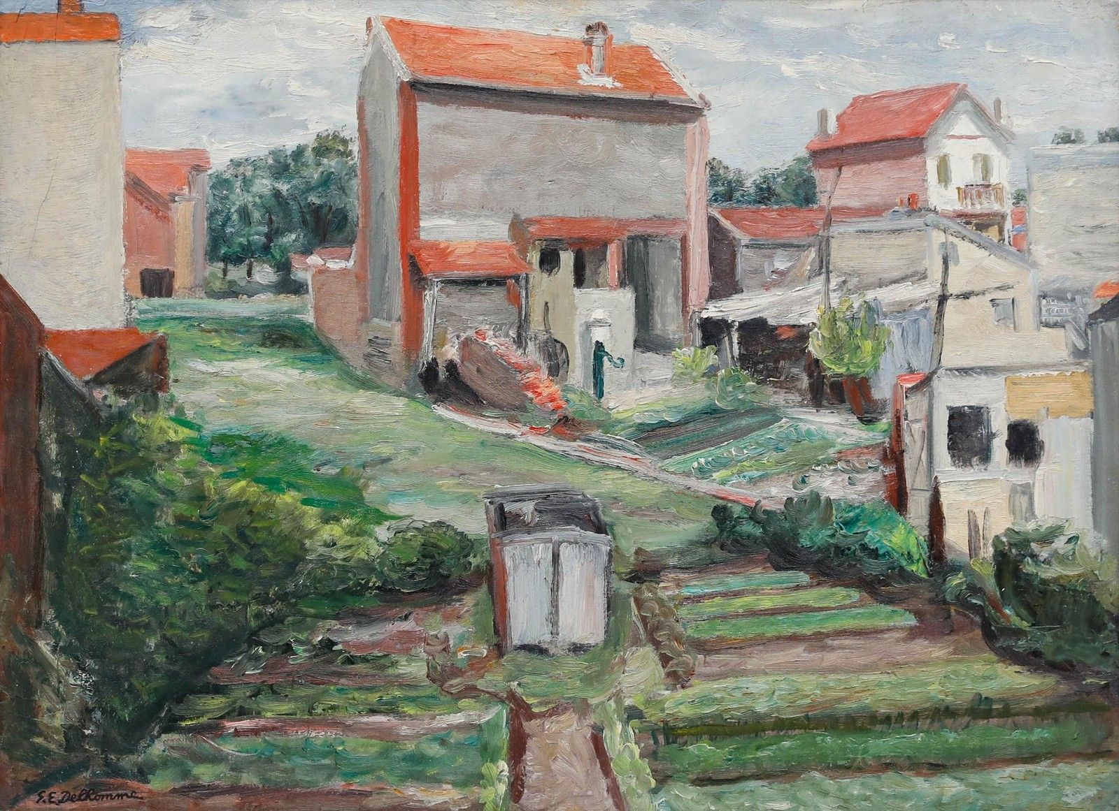 Georges Eugene Delhomme (1904 1989) 20th Century Oil photo furniture