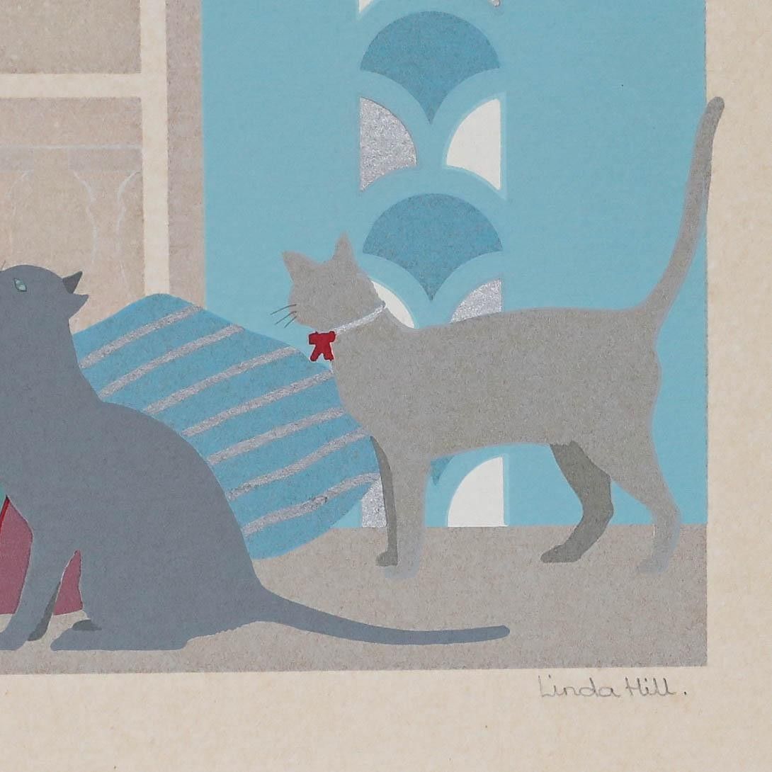 Linda Hill (B.1961) 20th Century Silkscreen, Thinking Of Jean photo vinterior
