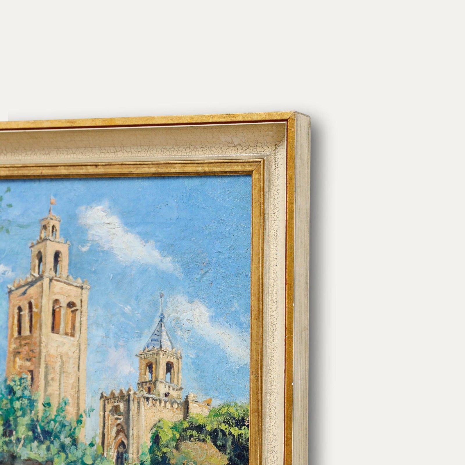 Mid 20th Century Oil Church In The Sunlight photo 325.0