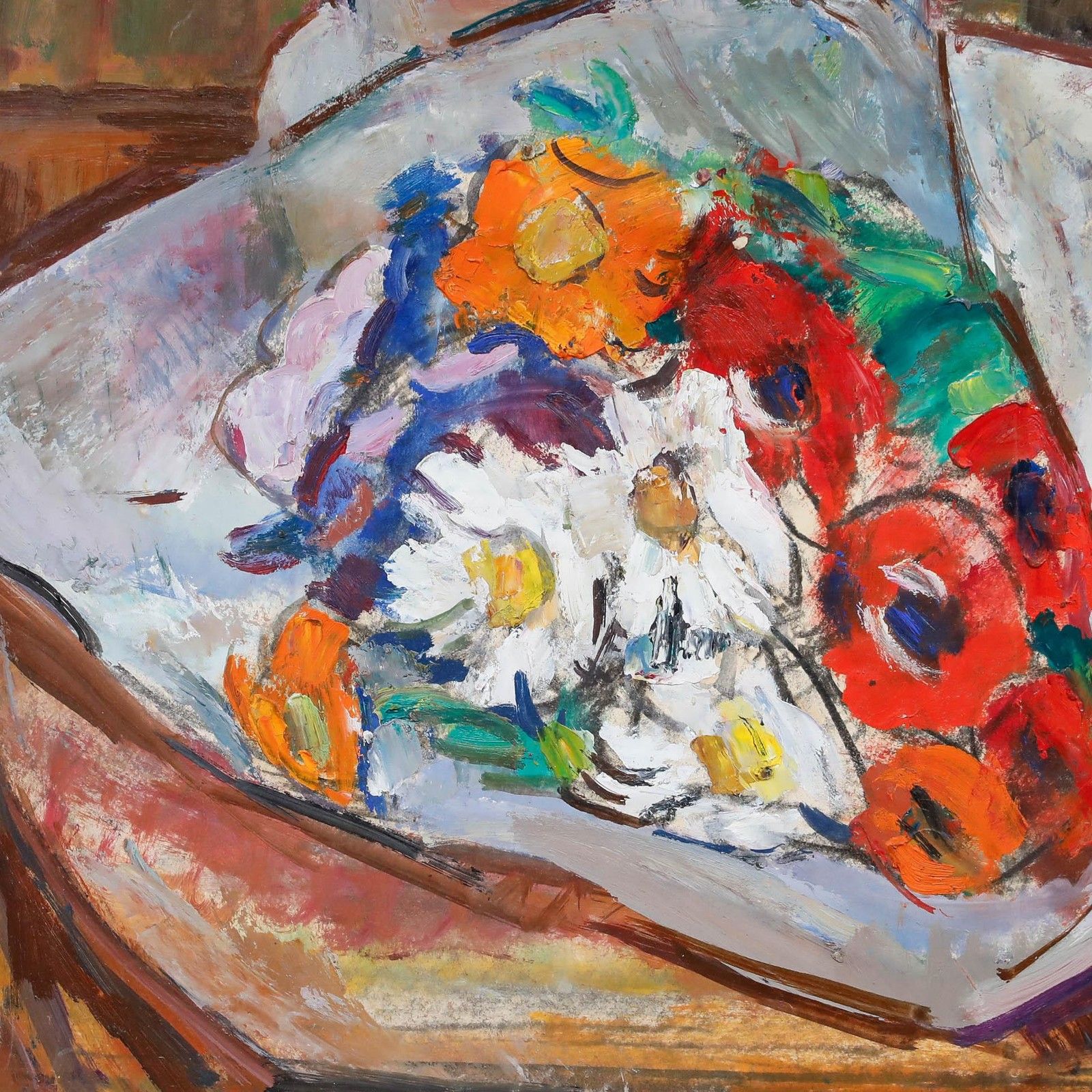 Antoine Marius Gianelli (1896 1983) Acrylic, A Beautiful Bouquet photo Art