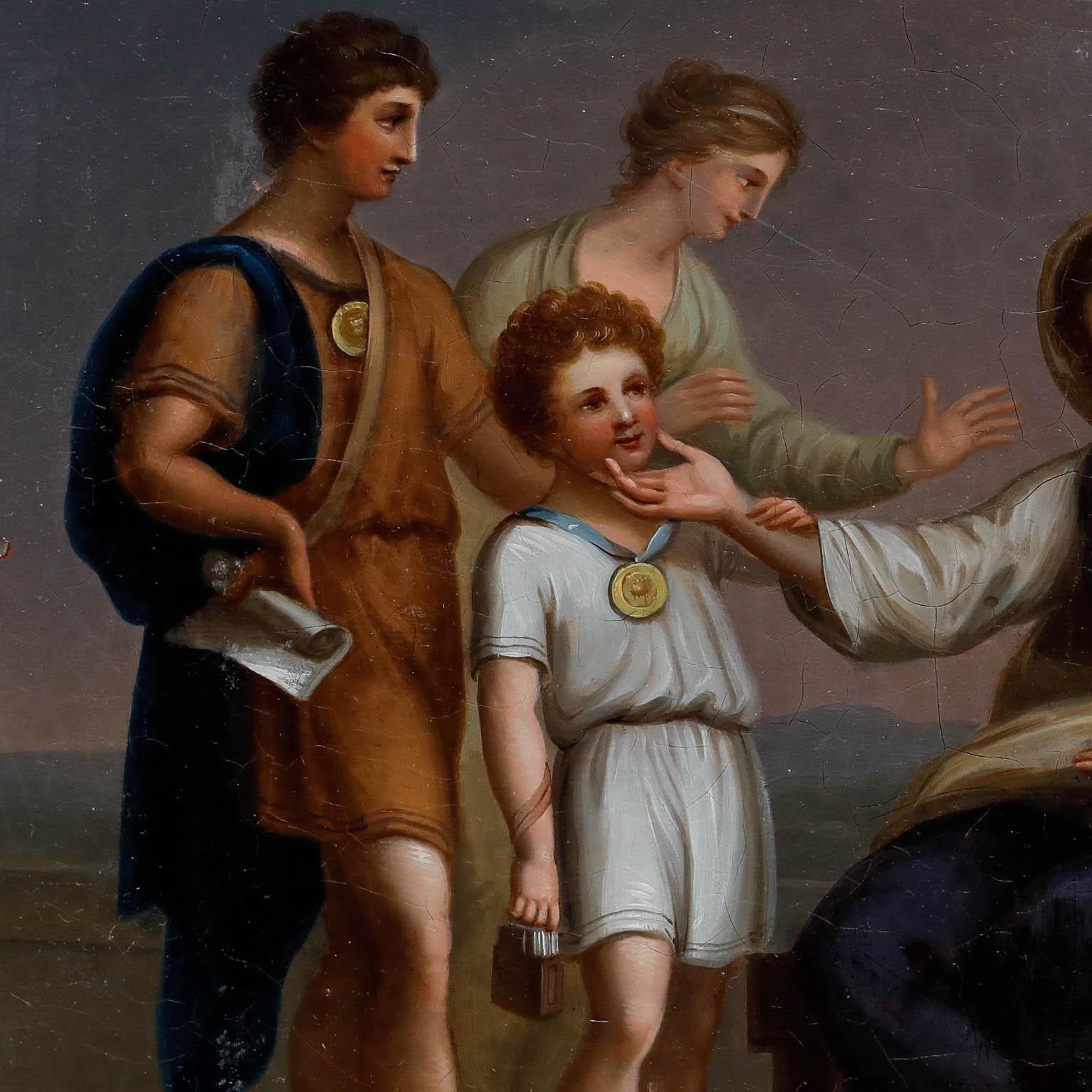 After Benjamin West Pra (1738 1820)  19th Century Oil, Cornelia And Her Children photo 650.0
