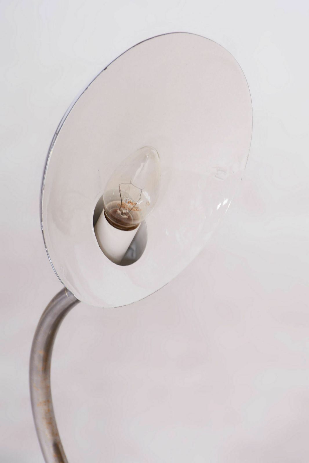 Restored Bauhaus Table Lamp, Franta Anyz, New Electrification, Chrome Plated Steel, Czechia, 1920s photo furniture