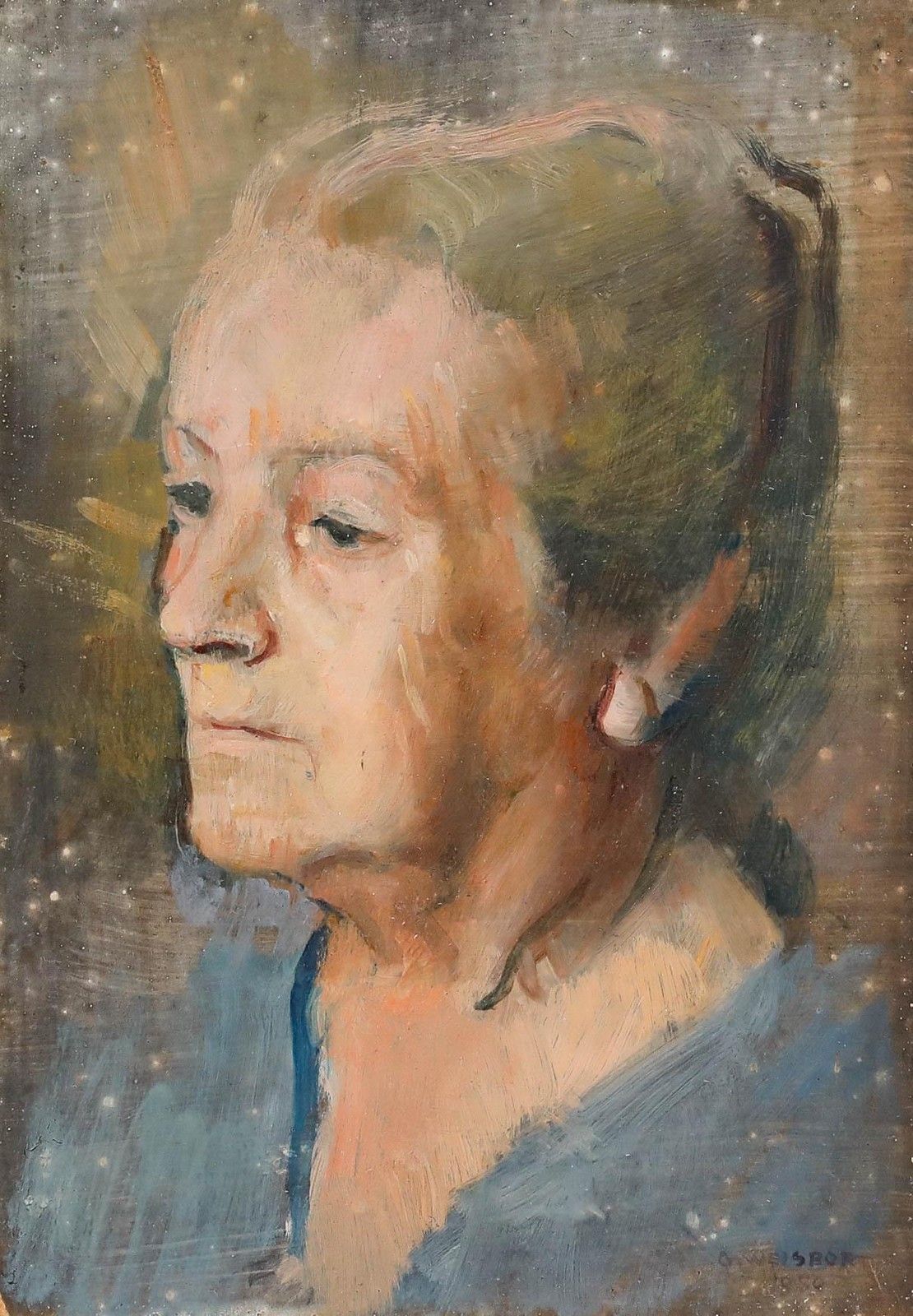 George Weissbort (1928 2013) 1950 Oil, Deep In Thought photo for sale